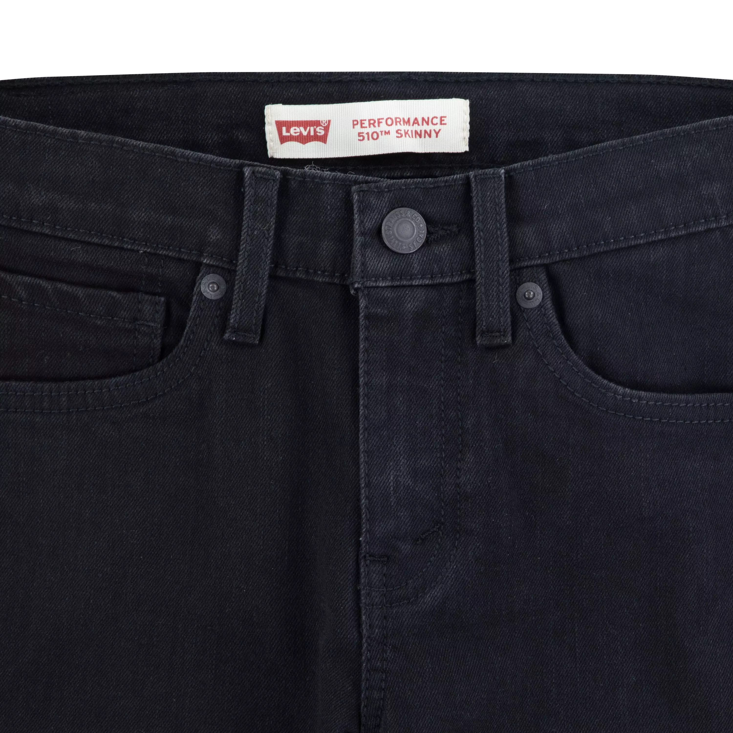 Levi's 510 Classic Skinny Fit Black Wash Big Boys' Black Denim Jeans - BLACK