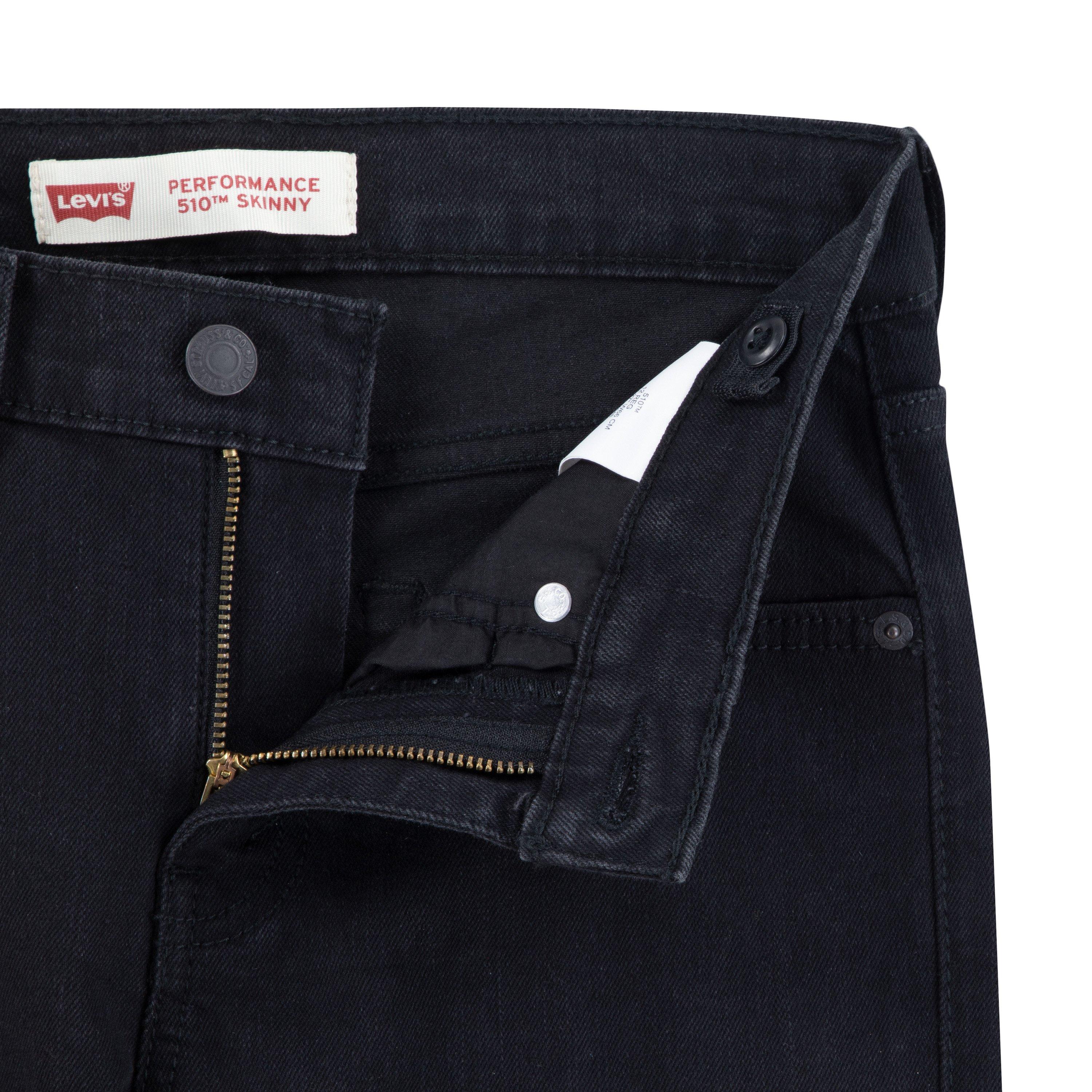 Levi's 510 Classic Skinny Fit Black Wash Big Boys' Black Denim Jeans - BLACK Thumbnail View 6