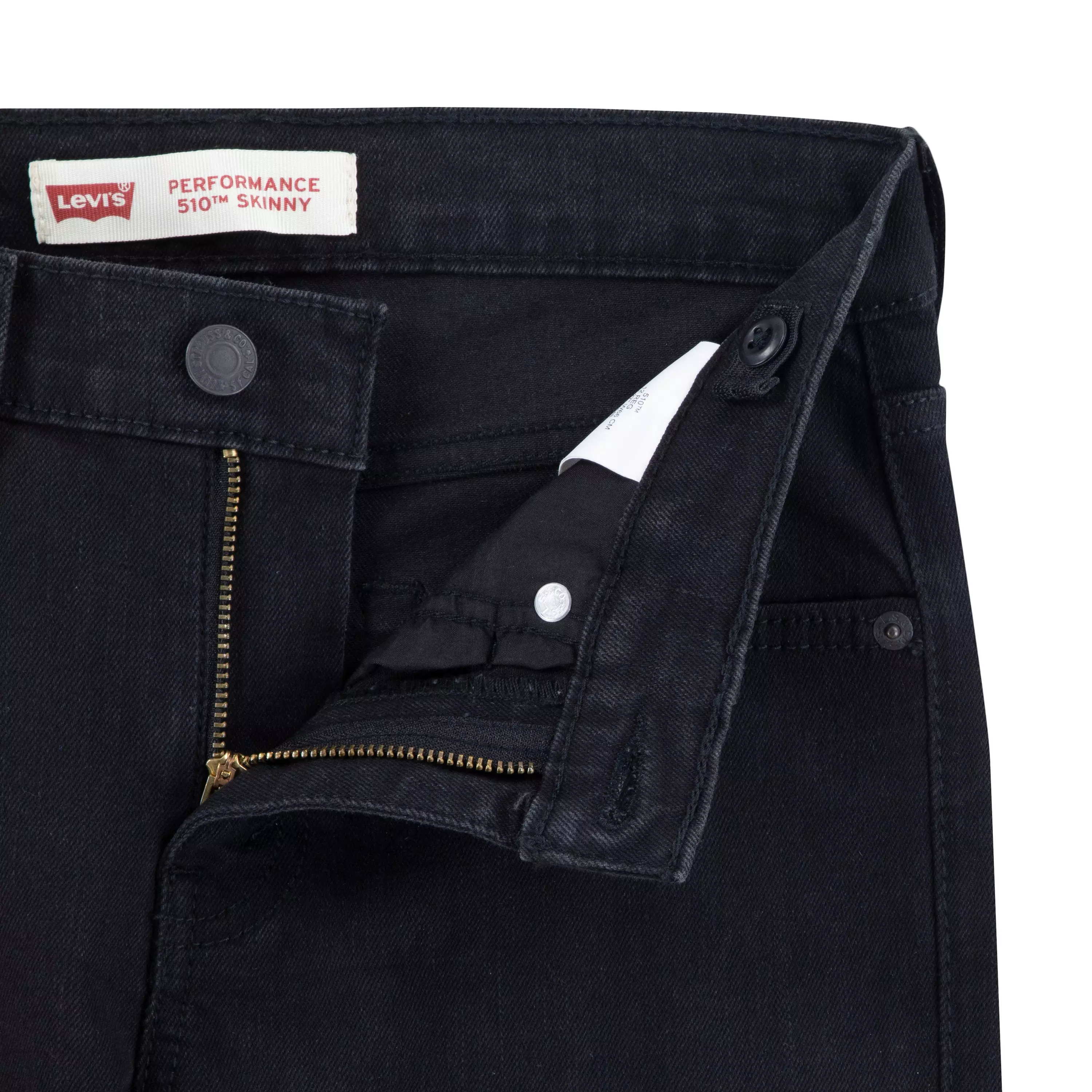 Levi's 510 Classic Skinny Fit Black Wash Big Boys' Black Denim Jeans - BLACK