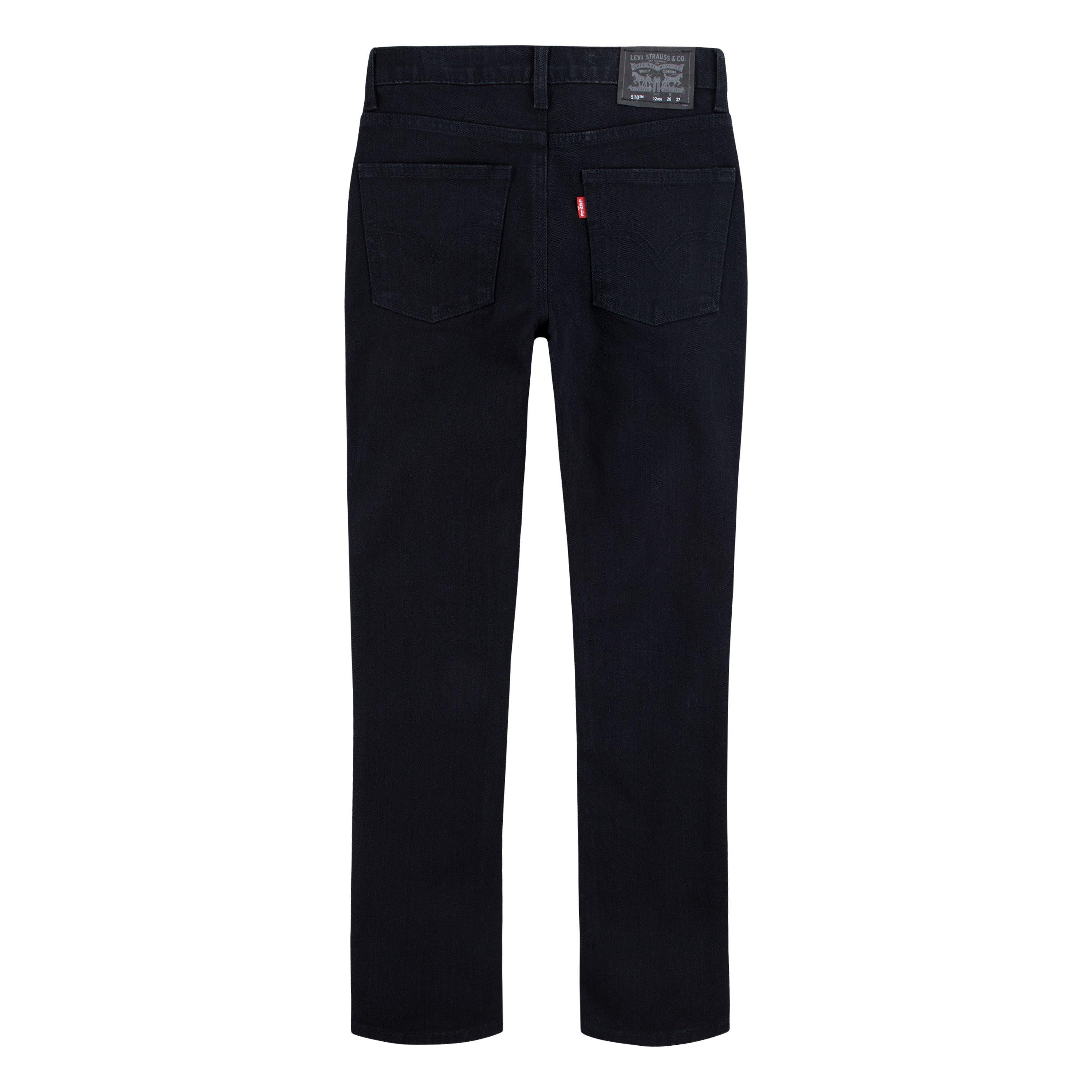 Levi's 510 Classic Skinny Fit Black Wash Big Boys' Black Denim Jeans - BLACK Thumbnail View 9