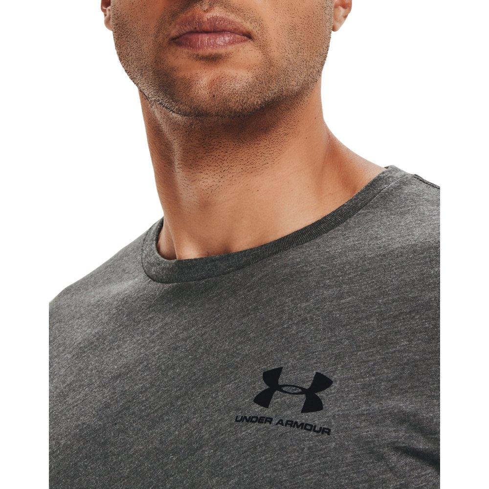 Under Armour Men's Sportstyle Charcoal Tee - CHARCOAL Thumbnail View 4