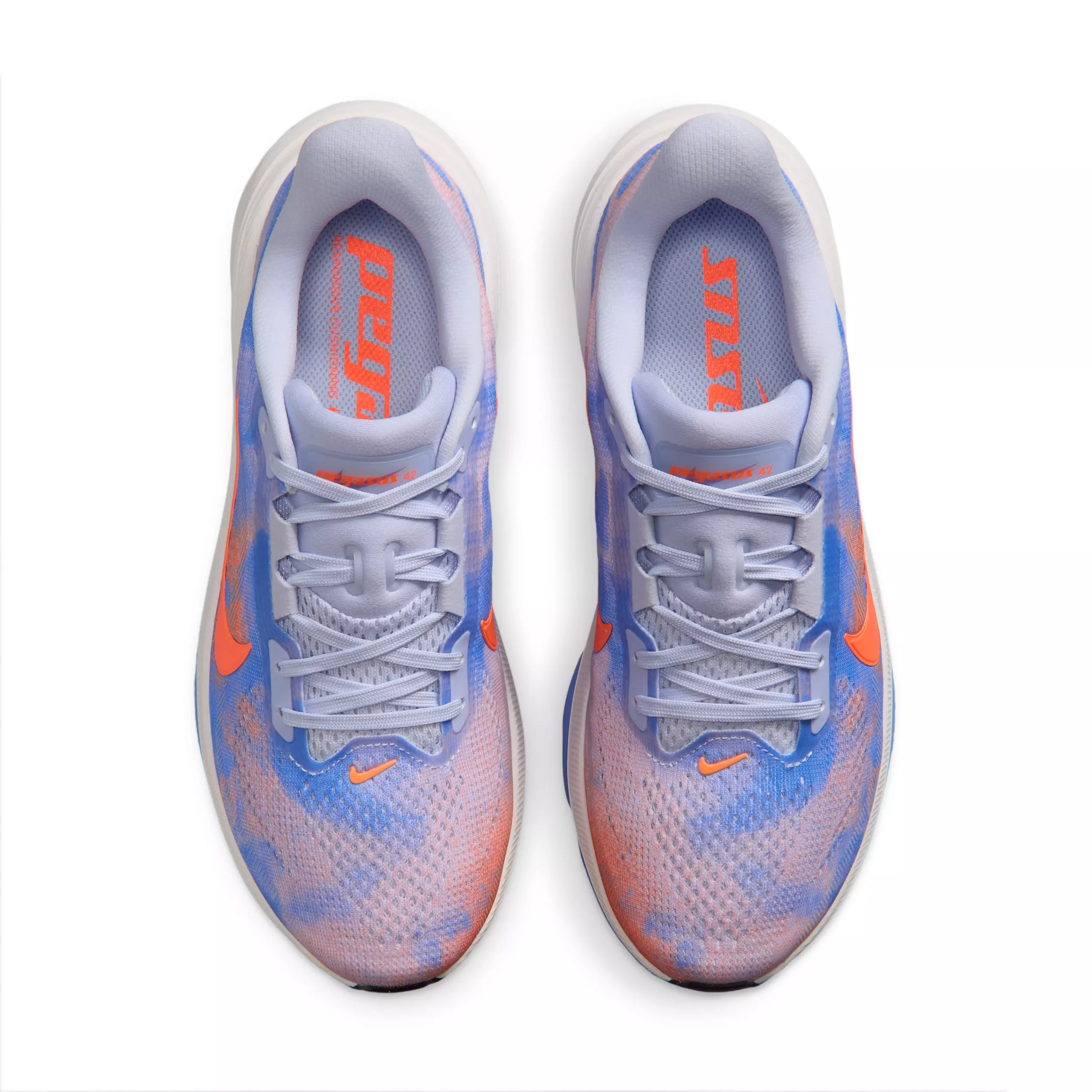 Nike Pegasus 42 "Bleached Lilac/Royal Pulse/Summit White/Hyper Crimson" Women's Running Shoe - LILAC/ROYAL/WHITE/CRIMSON