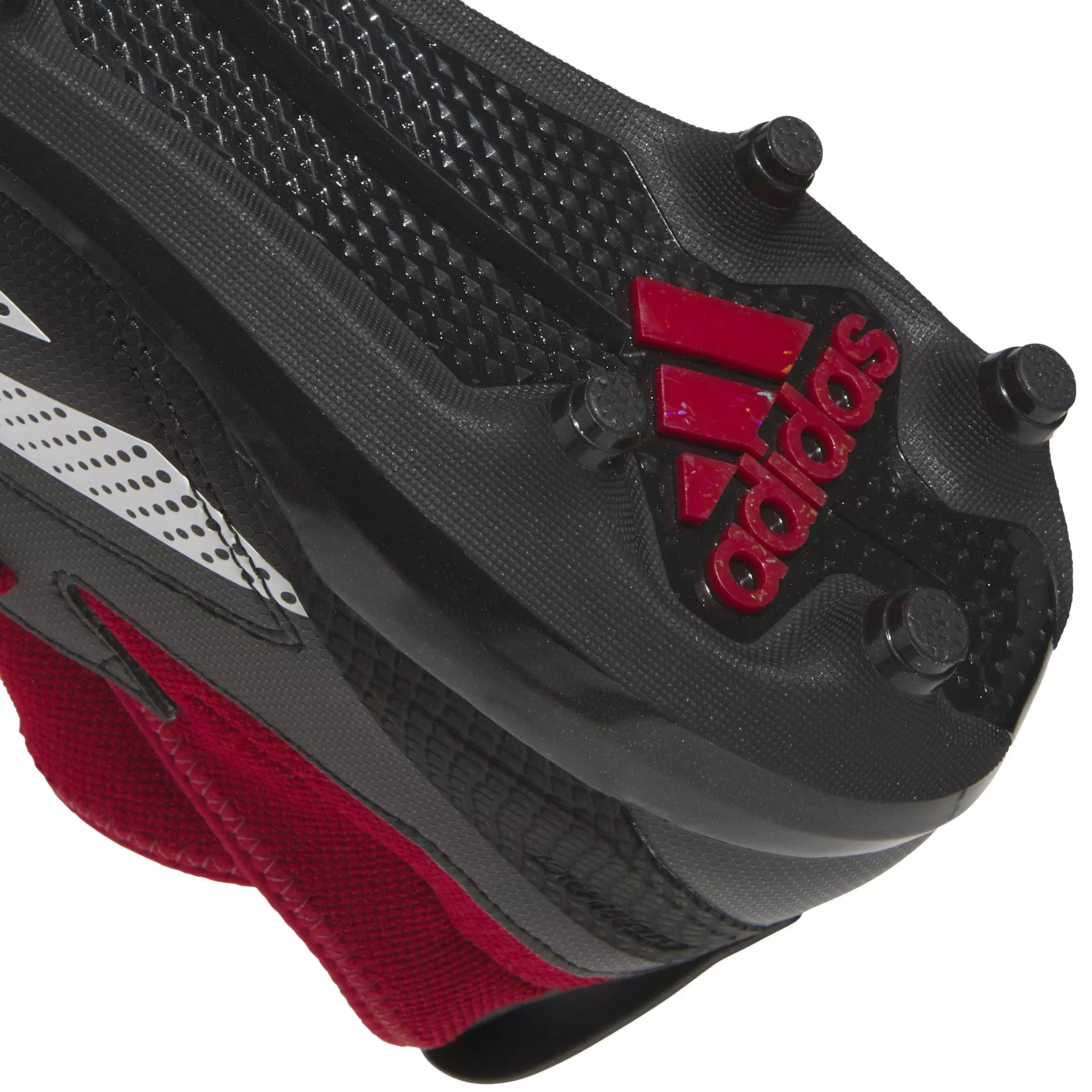 adidas Adizero Impact.2 "Core Black/Ftwr White/Team Power Red 2" Men's Football Cleat - BLACK/WHITE/RED