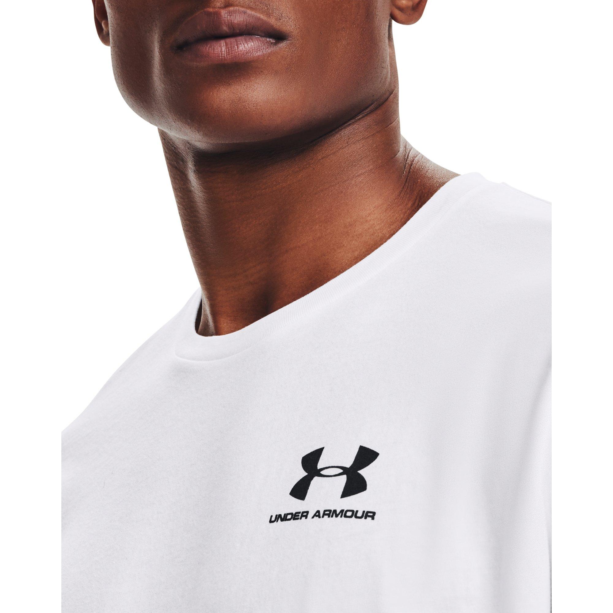 Under Armour Men's Sportstyle White Tee - WHITE Thumbnail View 3