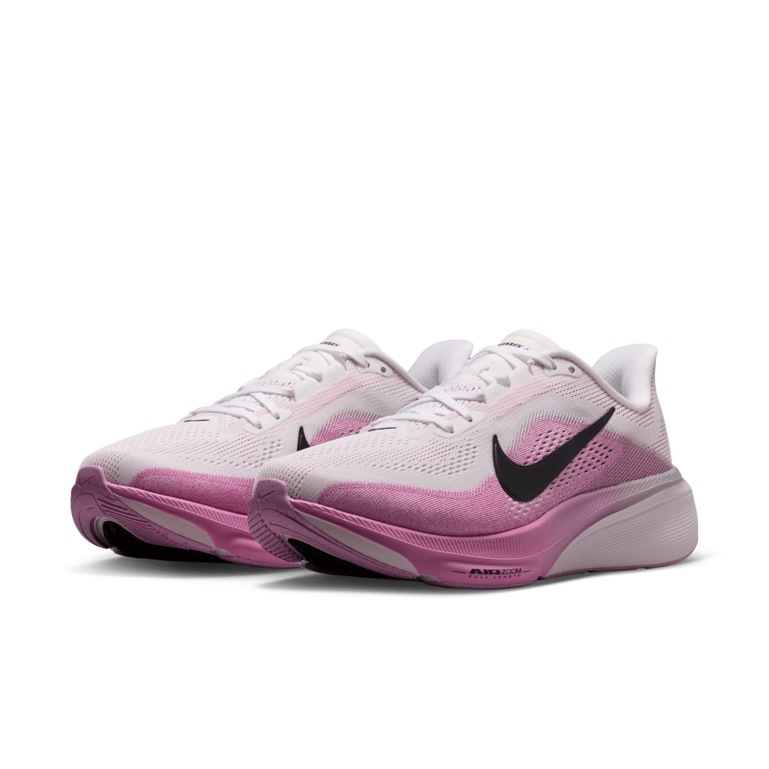 Nike Pegasus 42 "White/Light Magenta/Bleached Lilac/Black" Women's Wide Running Shoe - WHITE/LT MAGENTA/LILAC/BLACK