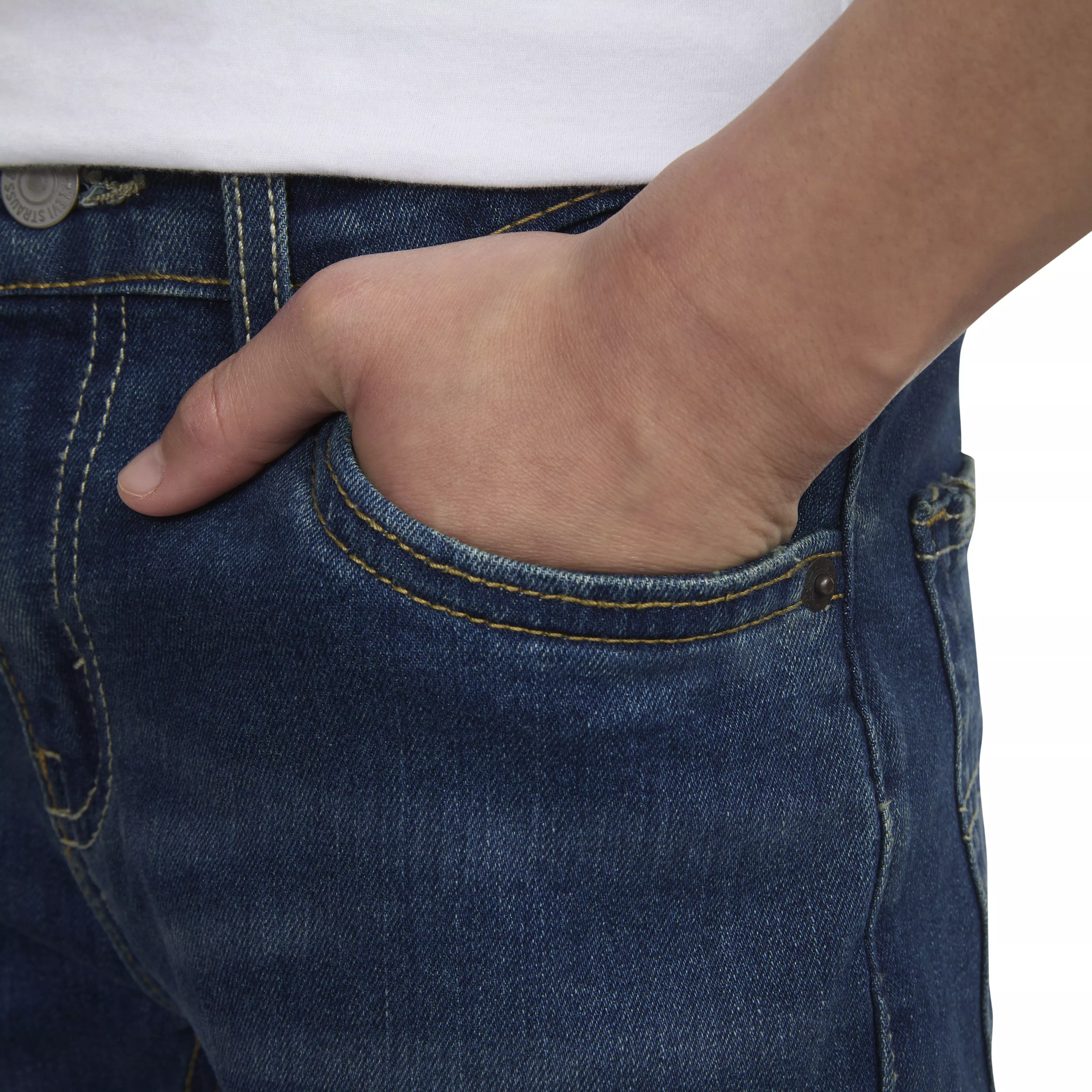 Levi's Big Boys' 510 Classic Skinny Fit Med Wash Melbourne Blue Denim Jeans - MELBOURNE BLUE
