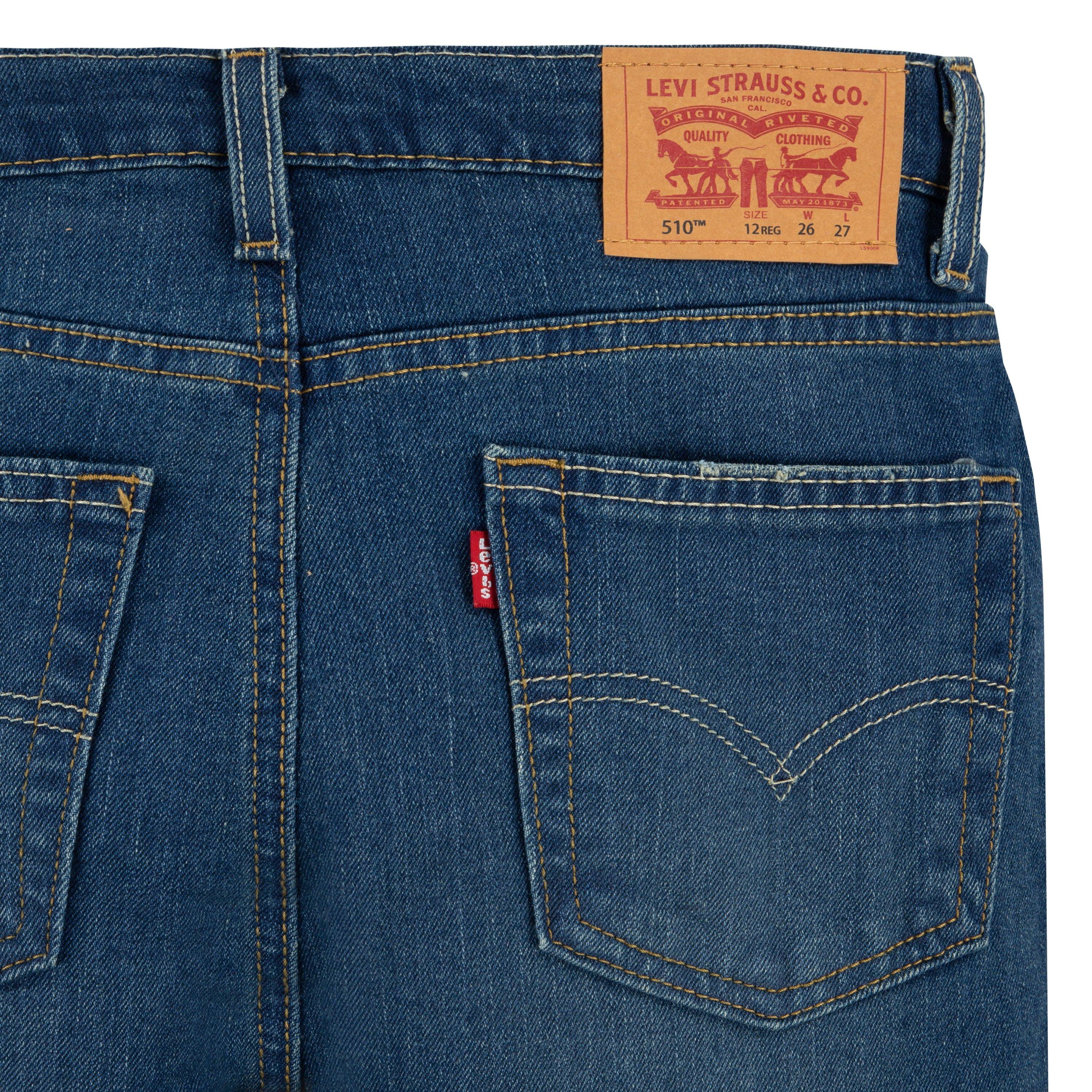 Levi's 510 Classic Skinny Fit Med Wash Big Boys' Melbourne Blue Denim Jeans - MELBOURNE BLUE Thumbnail View 6