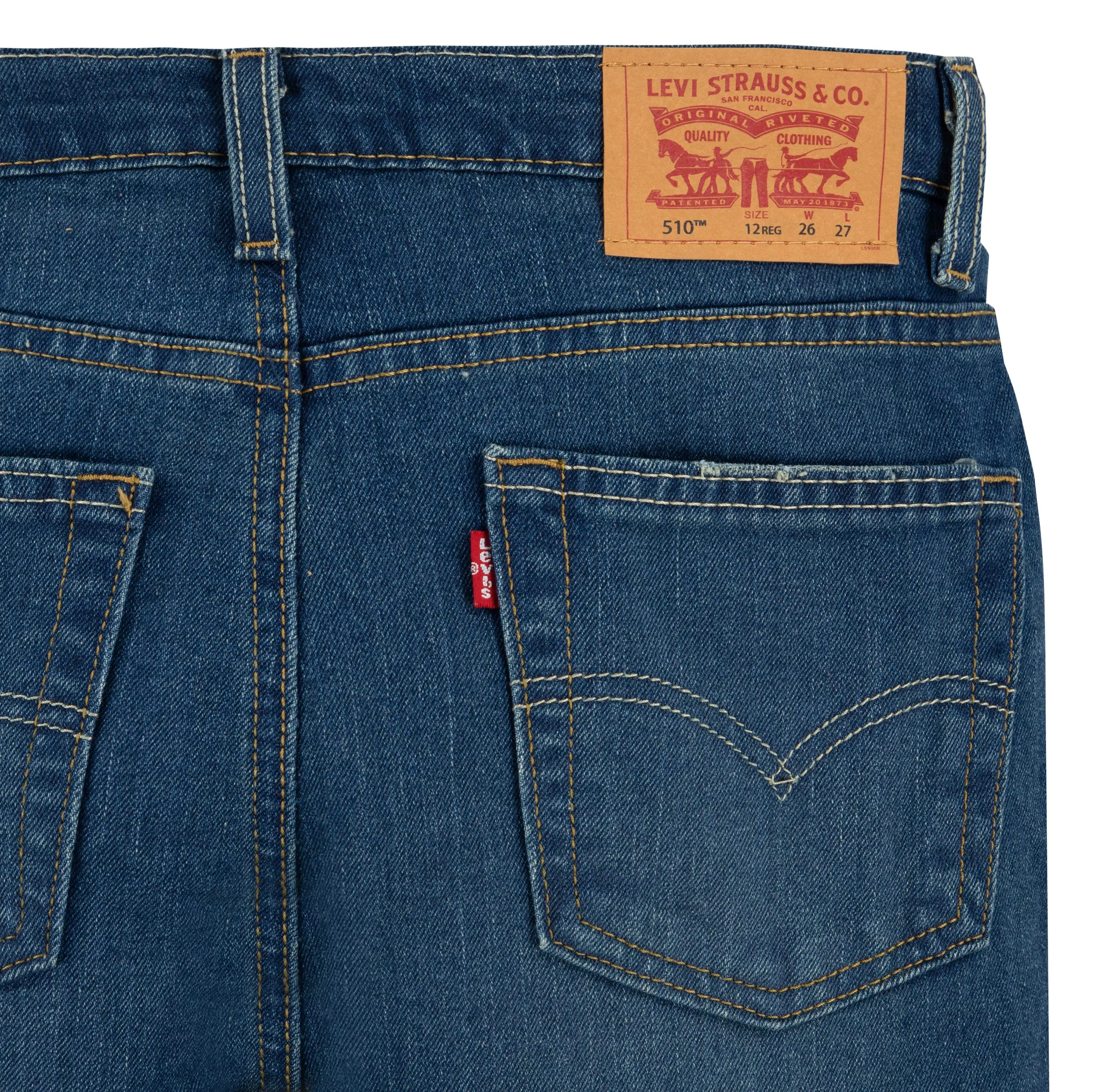 Levi's Big Boys' 510 Classic Skinny Fit Med Wash Melbourne Blue Denim Jeans - MELBOURNE BLUE