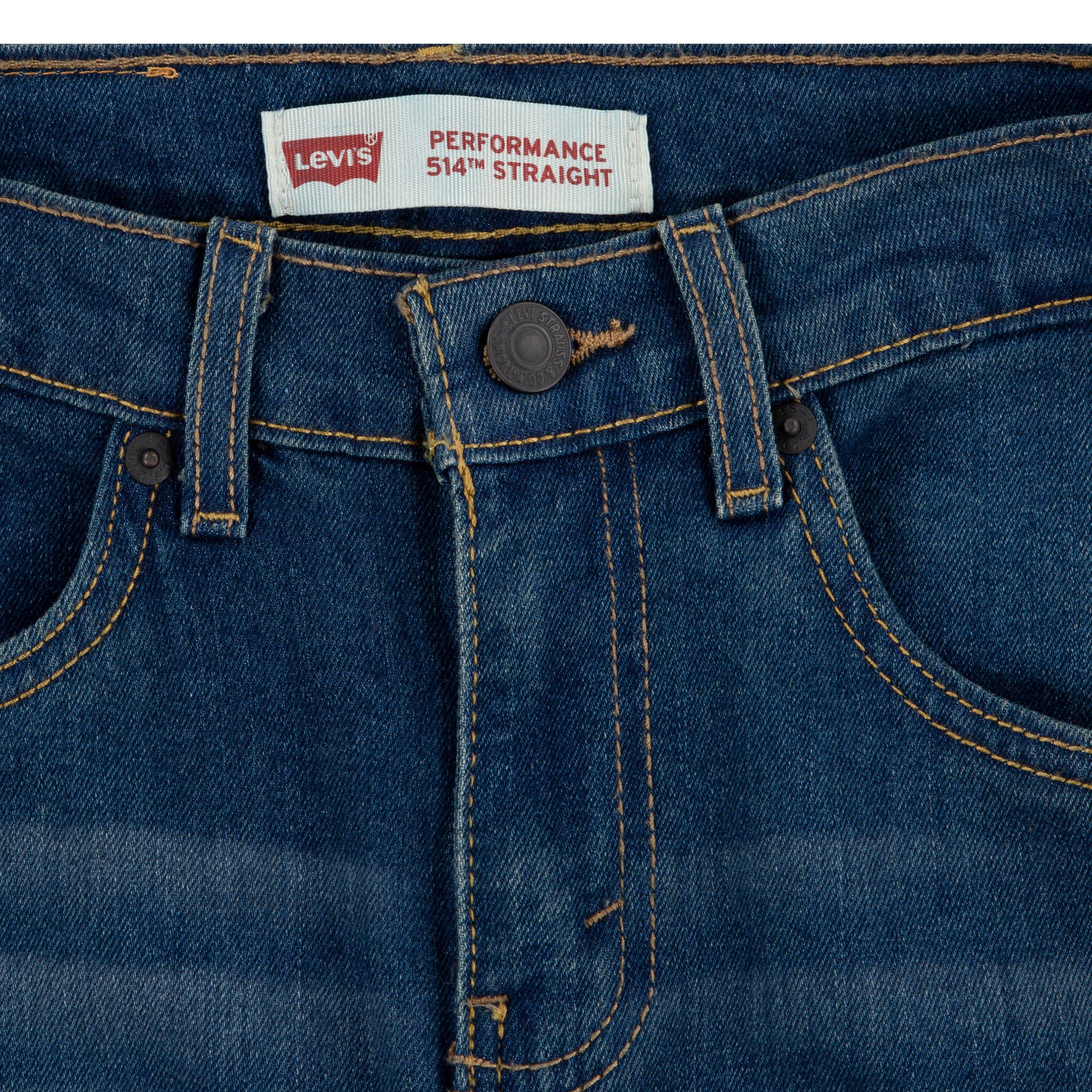 Levi's Big Boys' 514 Straight Performance Classic Medium Blue Wash Denim Jeans - BLUE Thumbnail View 5