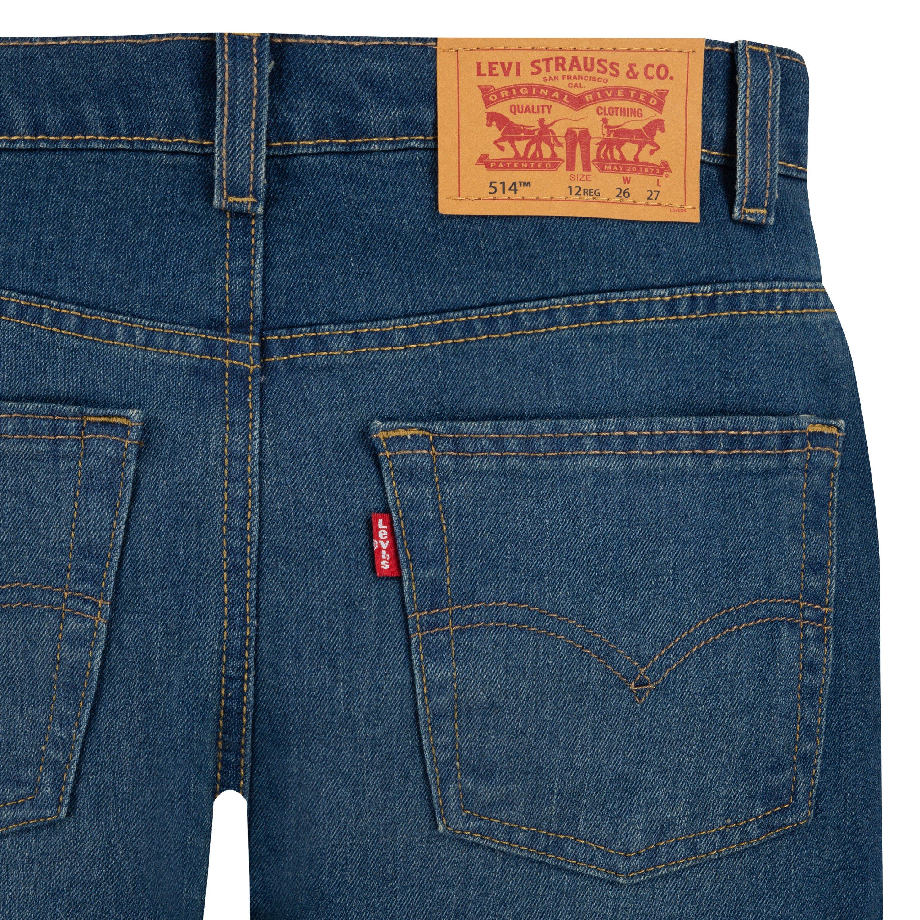 Levi's Big Boys' 514 Straight Performance Classic Medium Blue Wash Denim Jeans - BLUE Thumbnail View 7