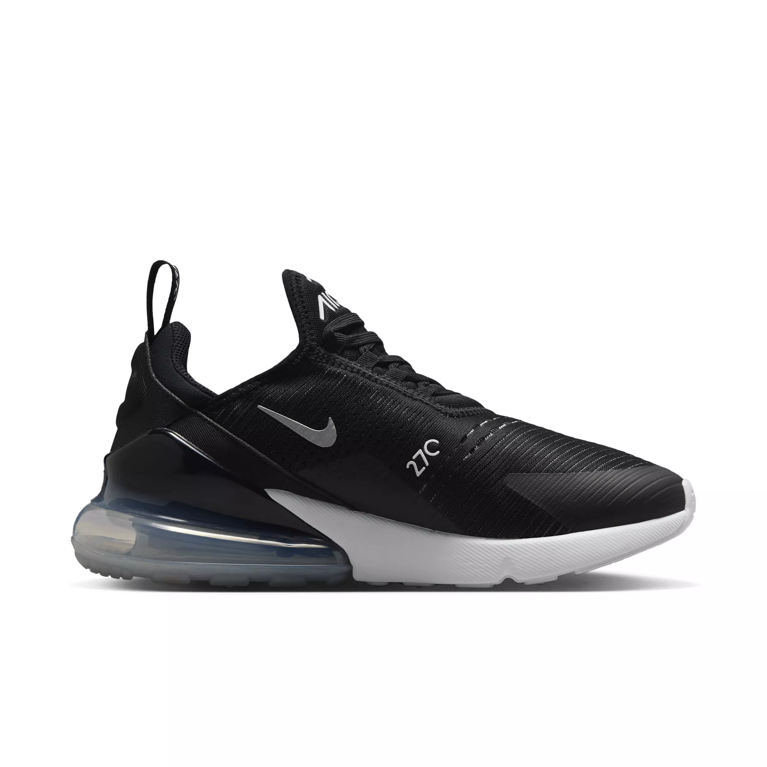Nike Air Max 270 "Black/White/Metallic Silver" Women's Shoe - BLACK/WHITE/SILVER