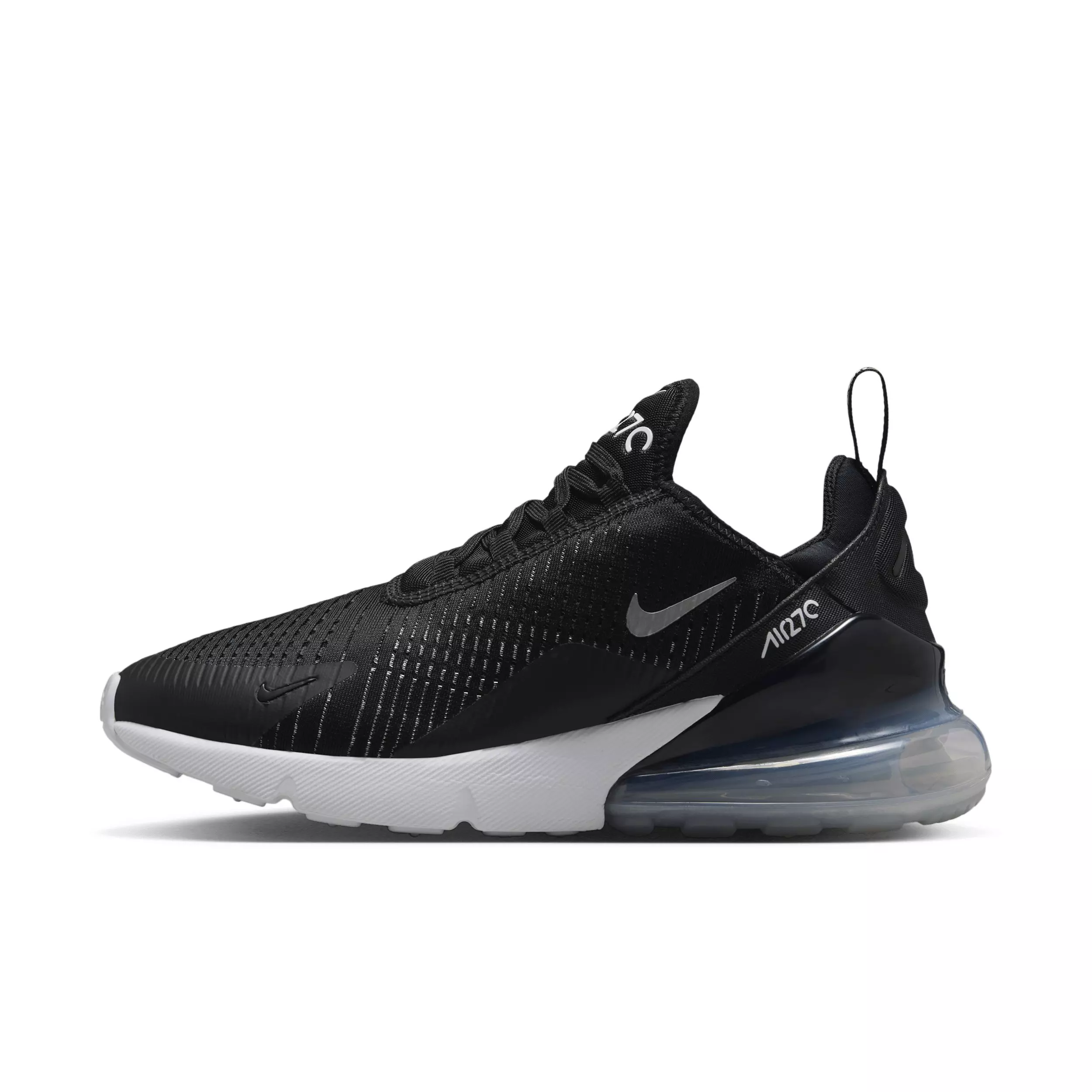 Nike Air Max 270 "Black/White/Metallic Silver" Women's Shoe - BLACK/WHITE/SILVER