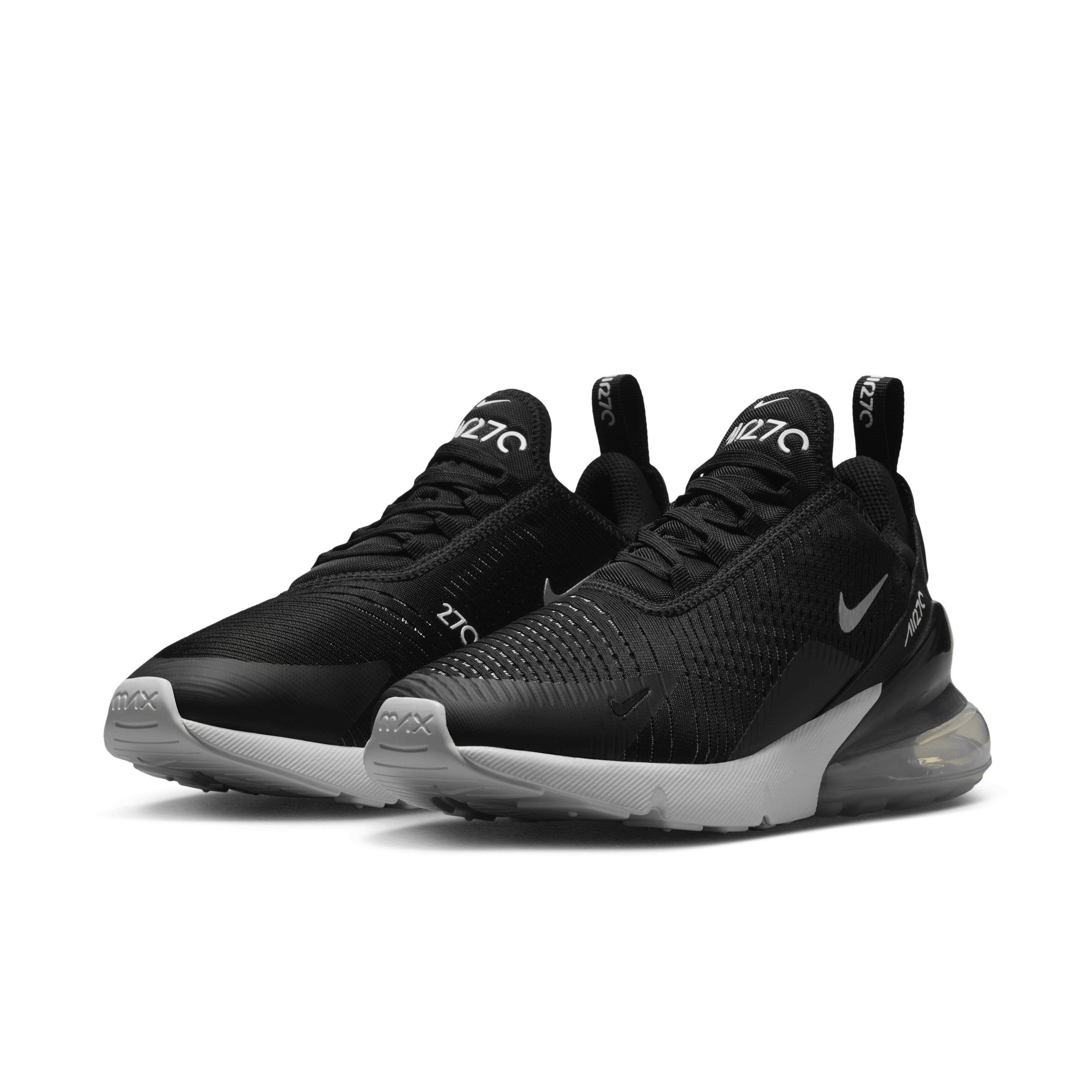 Nike Air Max 270 "Black/White/Metallic Silver" Women's Shoe - BLACK/WHITE/SILVER Thumbnail View 3