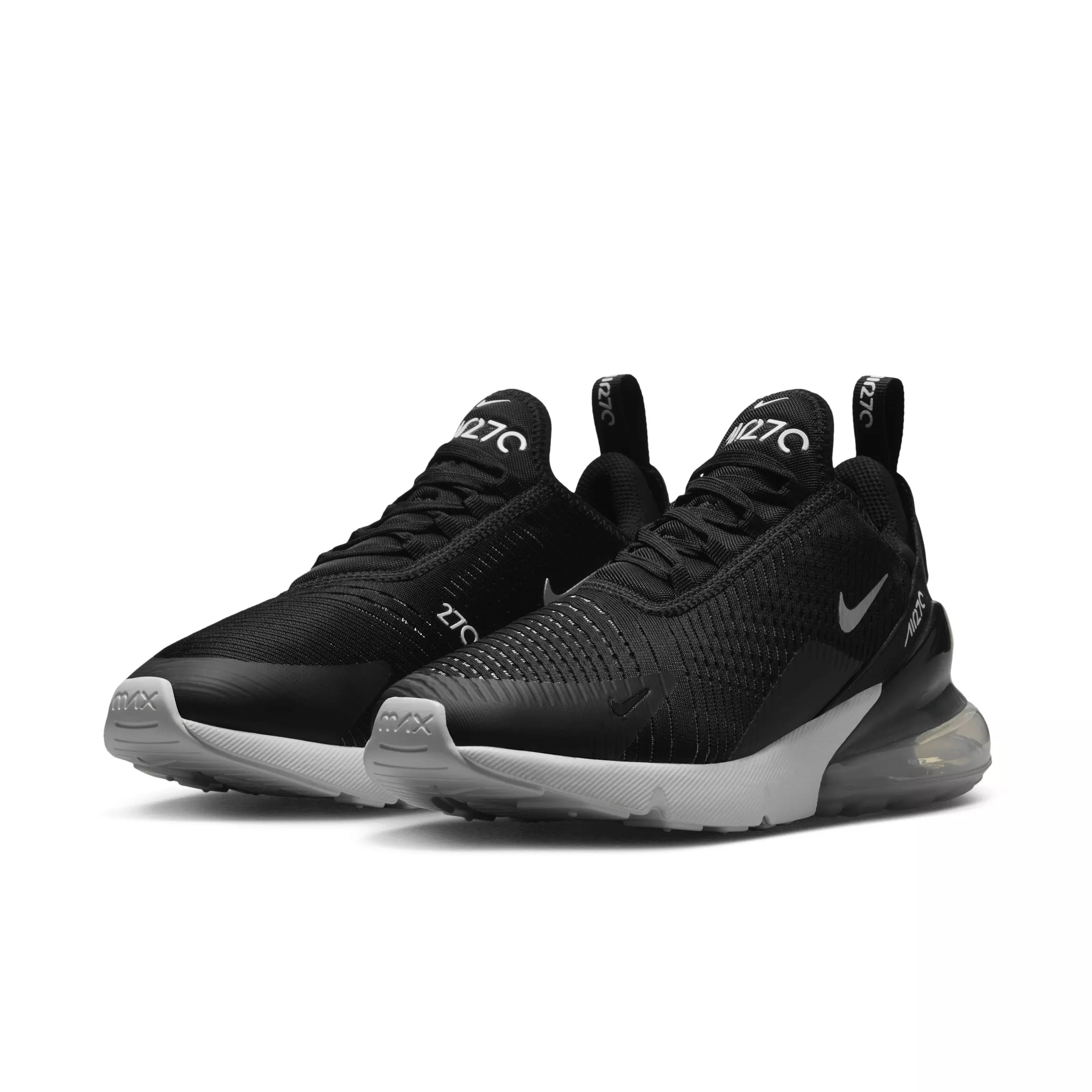 Nike Air Max 270 "Black/White/Metallic Silver" Women's Shoe - BLACK/WHITE/SILVER