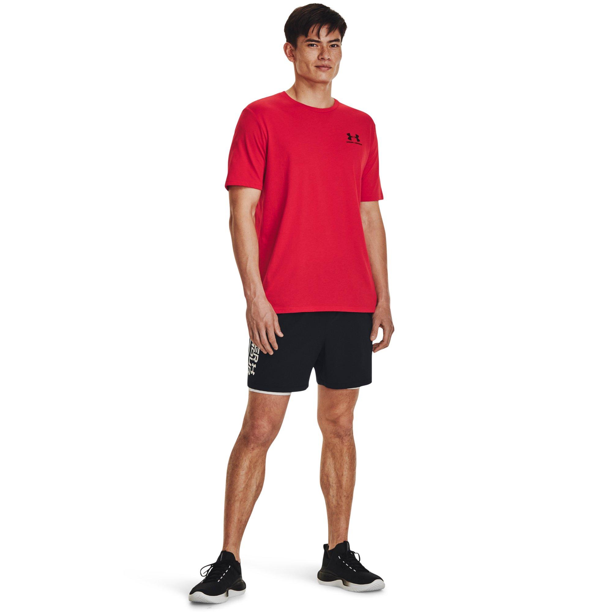 Under Armour Men's Sportstyle Red Tee - RED Thumbnail View 3