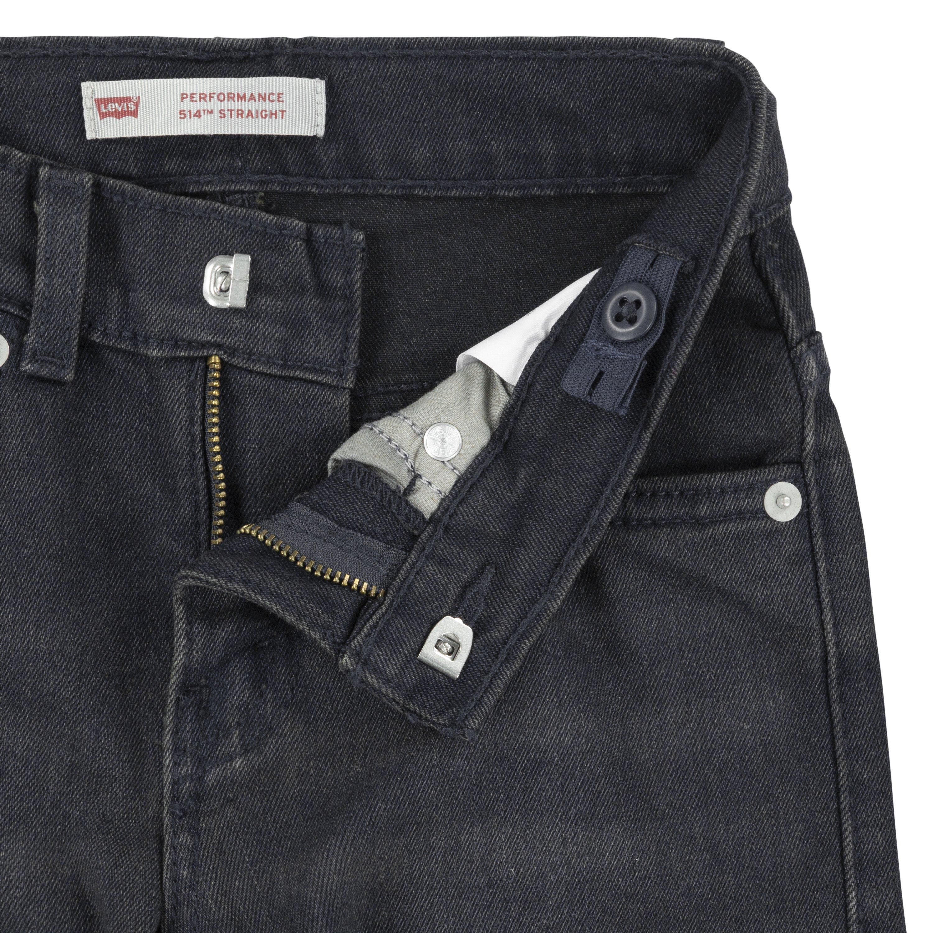 Levi's 514 Straight Performance Classic Little Boys' Black Wash Denim Jeans