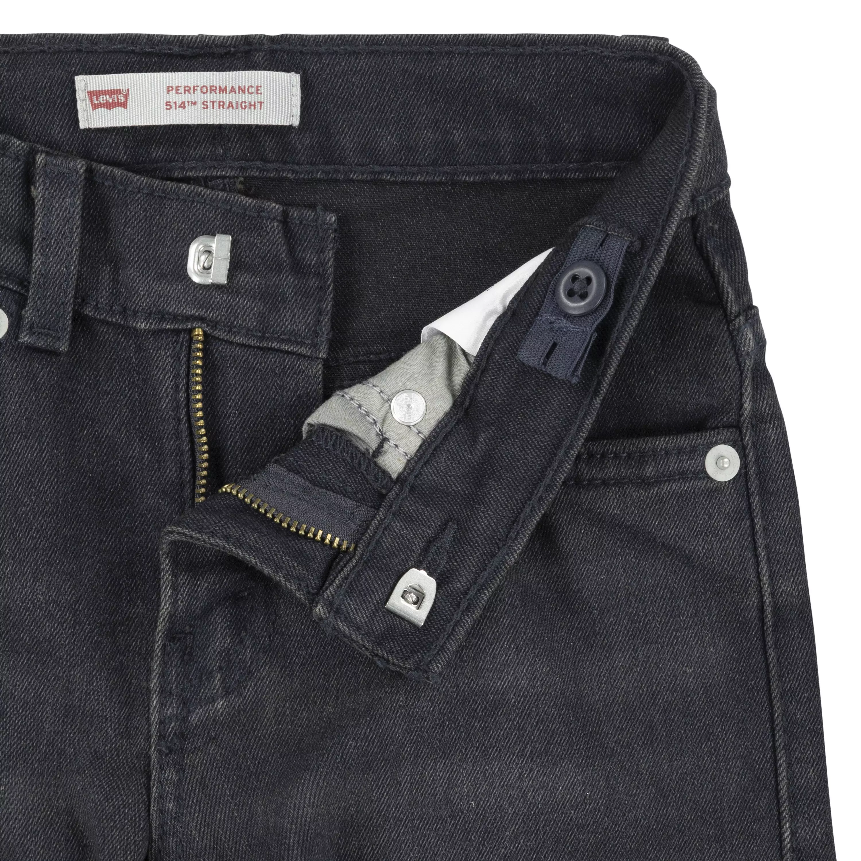 Levi's Little Boys' 514 Straight Performance Classic Black Wash Denim Jeans - BLACK