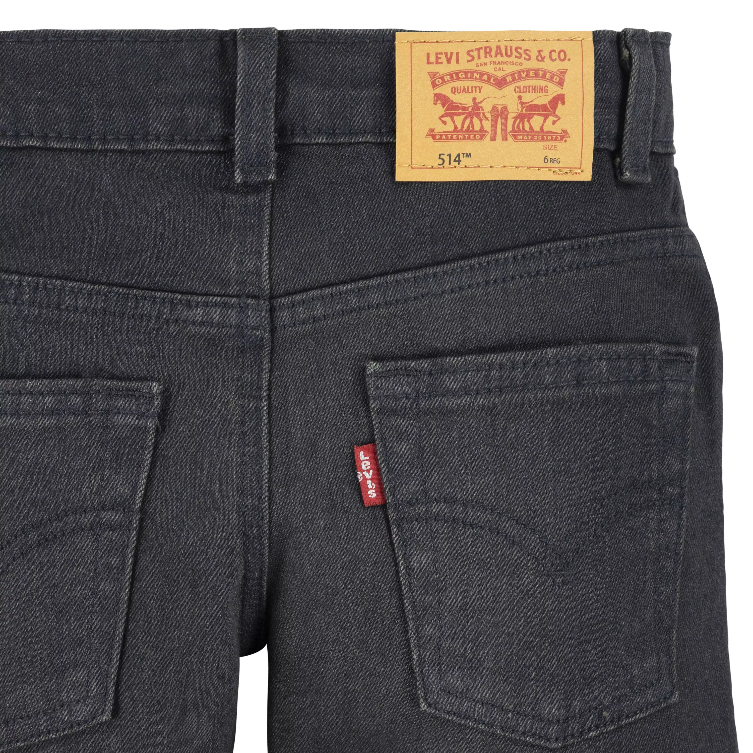 Levi's Little Boys' 514 Straight Performance Classic Black Wash Denim Jeans - BLACK