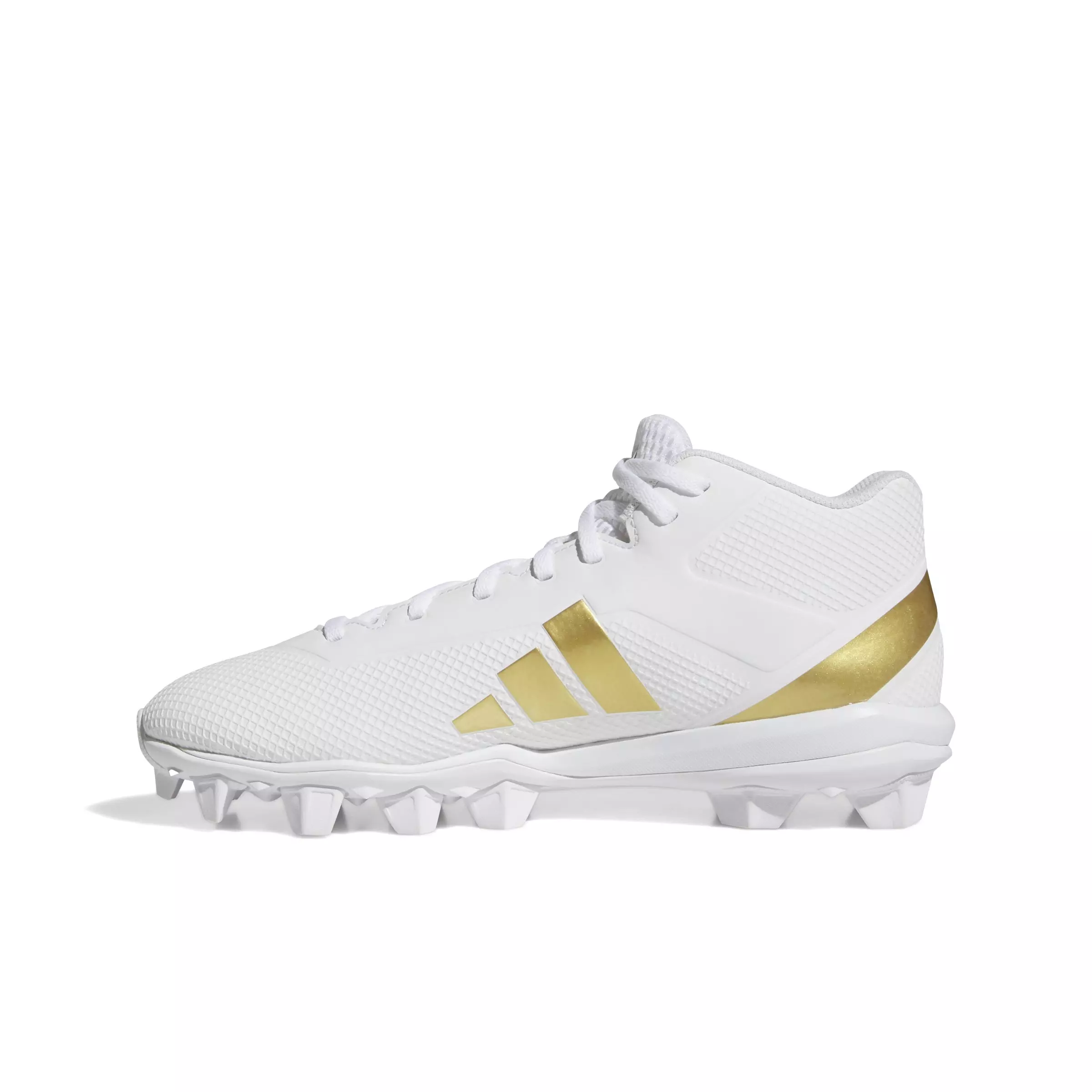 adidas Adizero Impact.2 "Ftwr White/Gold Metallic/Ftwr White" Men's Football Cleat - WHITE/GOLD/WHITE