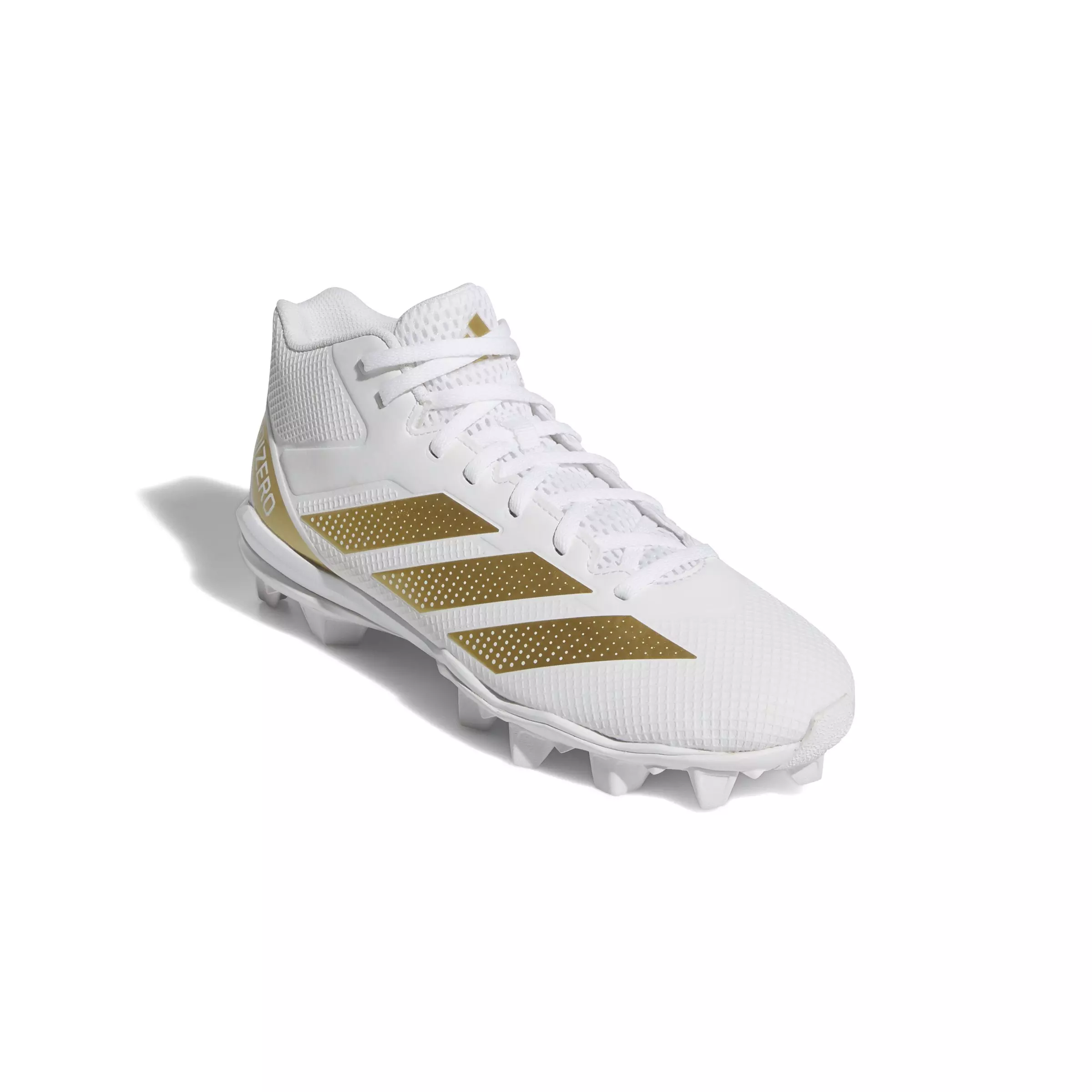 adidas Adizero Impact.2 "Ftwr White/Gold Metallic/Ftwr White" Men's Football Cleat - WHITE/GOLD/WHITE