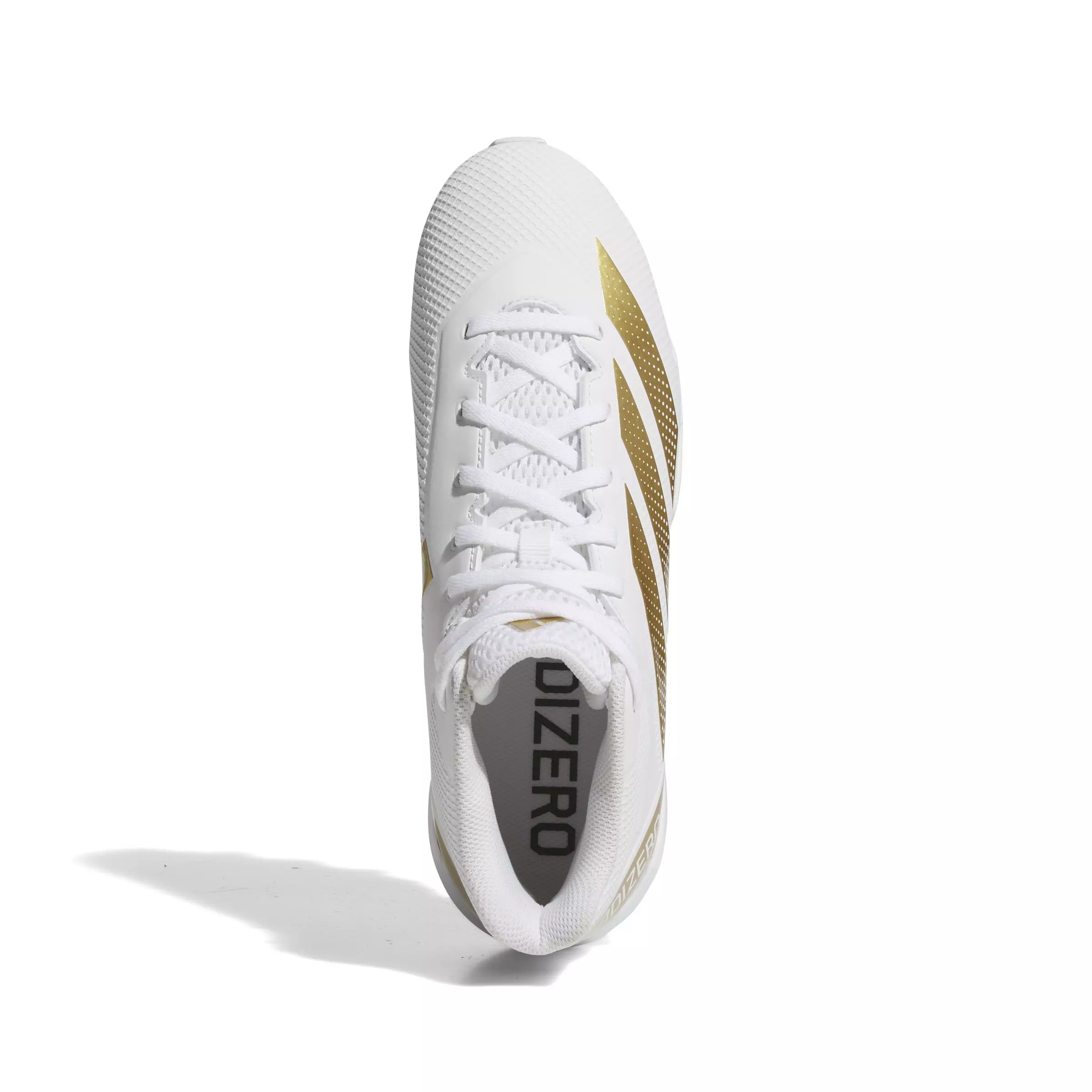 adidas Adizero Impact.2 "Ftwr White/Gold Metallic/Ftwr White" Men's Football Cleat - WHITE/GOLD/WHITE
