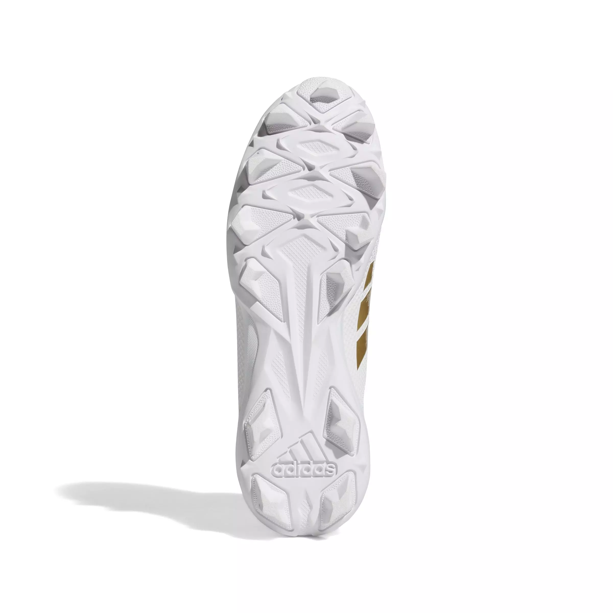 adidas Adizero Impact.2 "Ftwr White/Gold Metallic/Ftwr White" Men's Football Cleat - WHITE/GOLD/WHITE