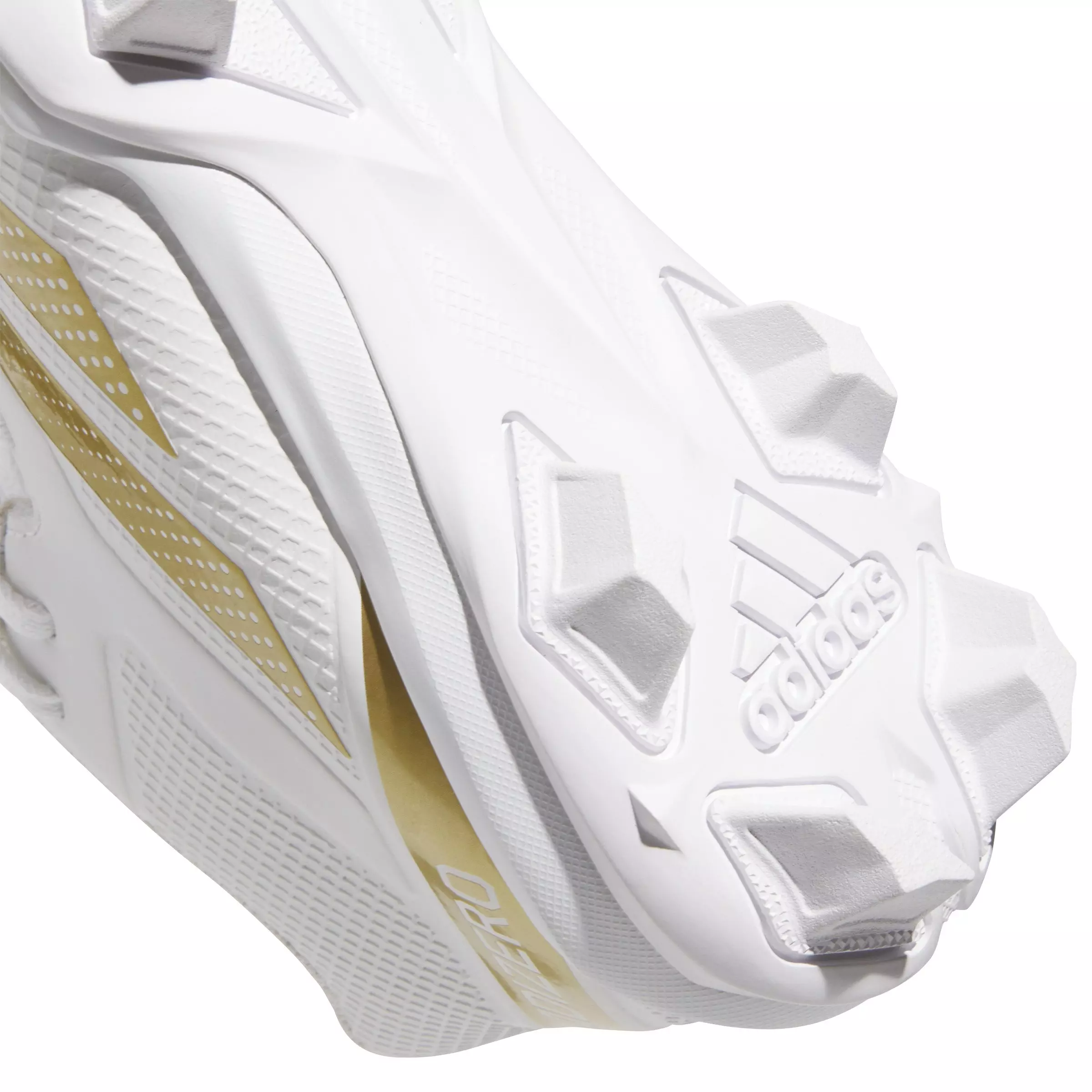 adidas Adizero Impact.2 "Ftwr White/Gold Metallic/Ftwr White" Men's Football Cleat - WHITE/GOLD/WHITE