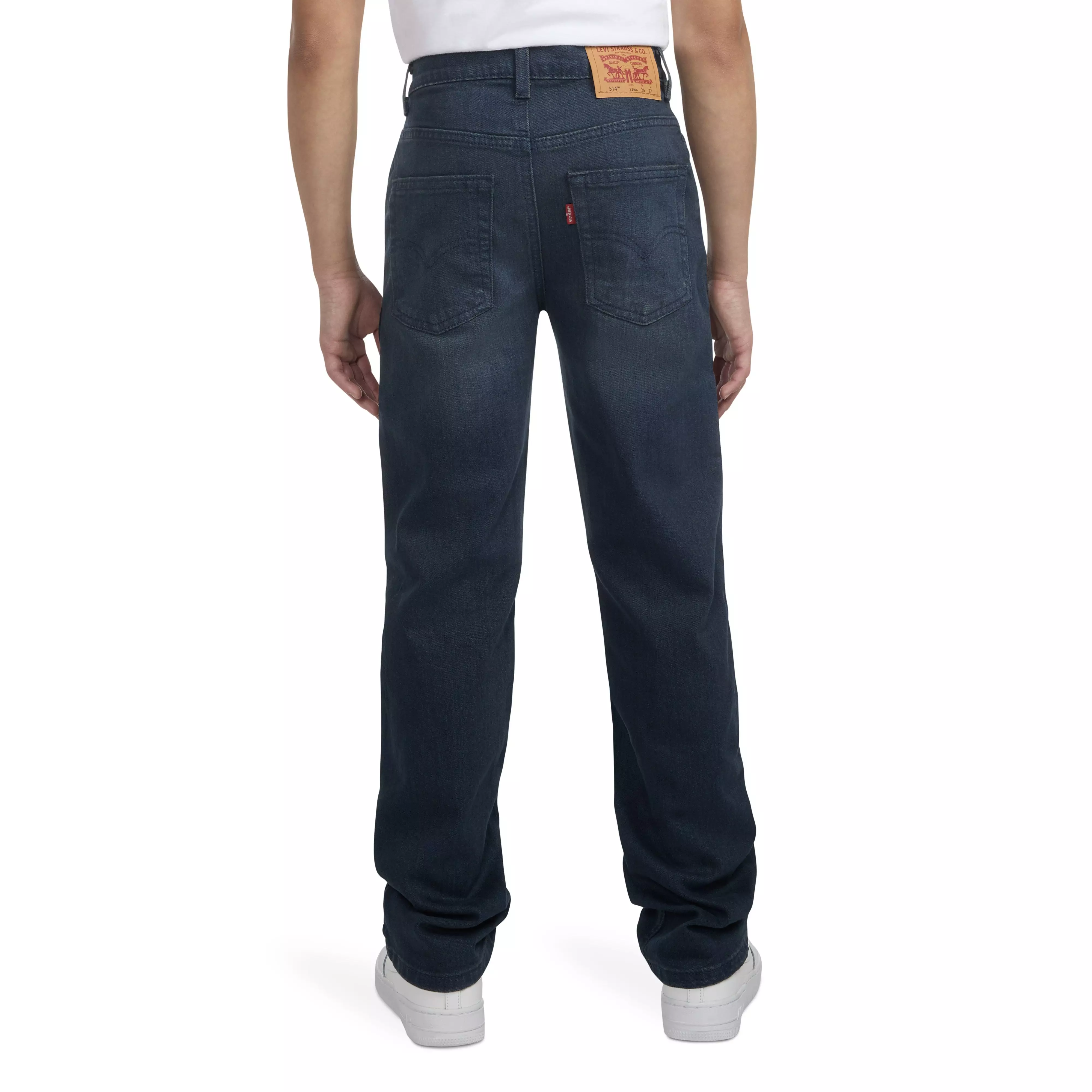 Levi's Big Boys' 514 Straight Performance Classic Black Wash Denim Jeans - BLACK
