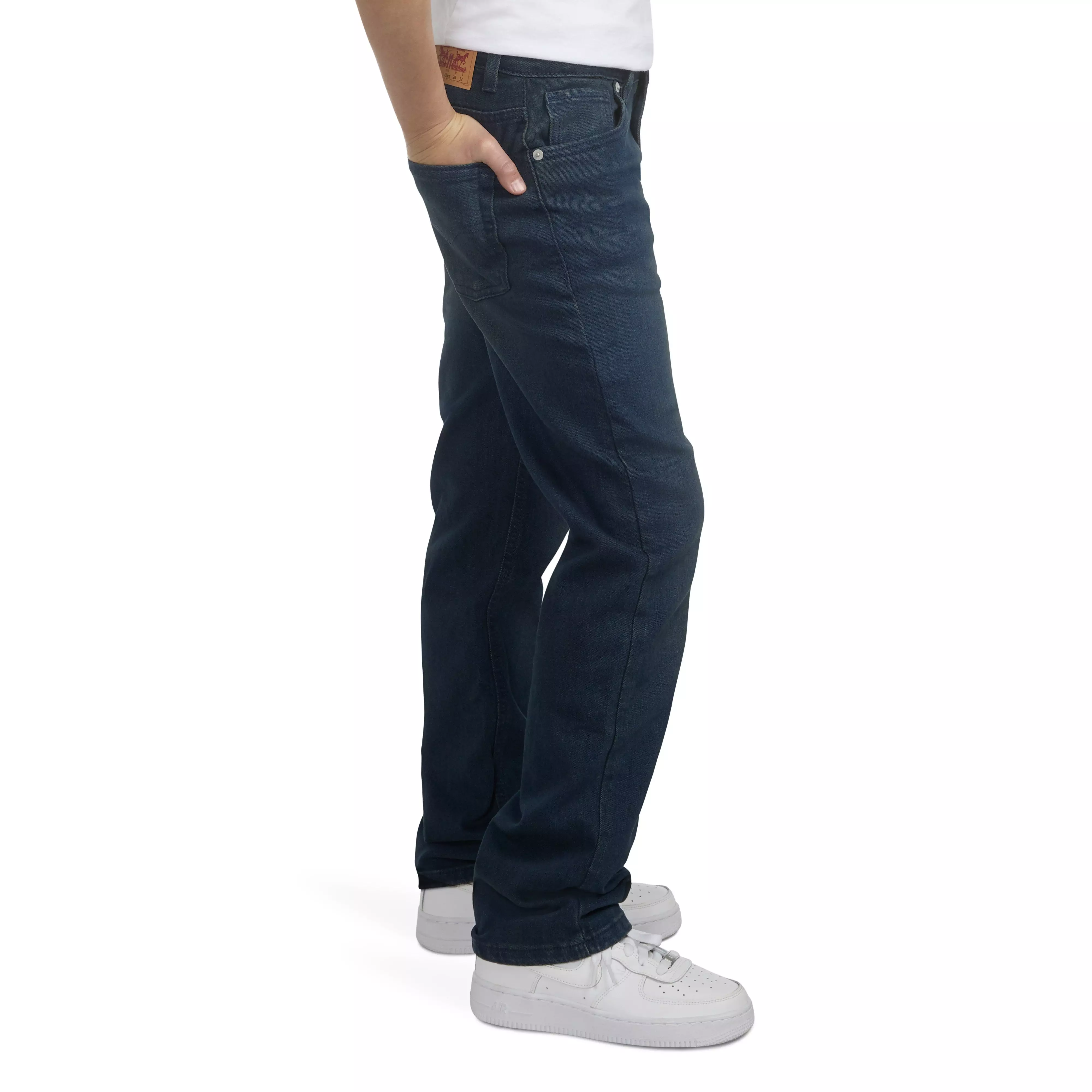 Levi's Big Boys' 514 Straight Performance Classic Black Wash Denim Jeans - BLACK