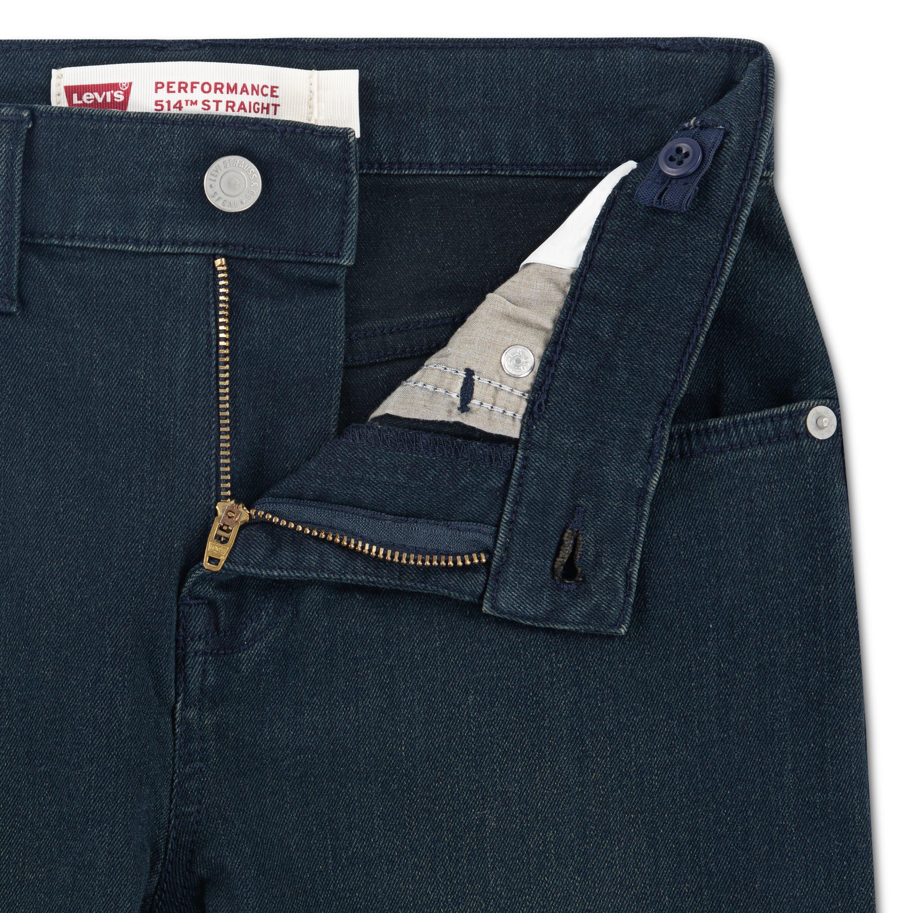 Levi's Big Boys' 514 Straight Performance Classic Black Wash Denim Jeans - BLACK Thumbnail View 6