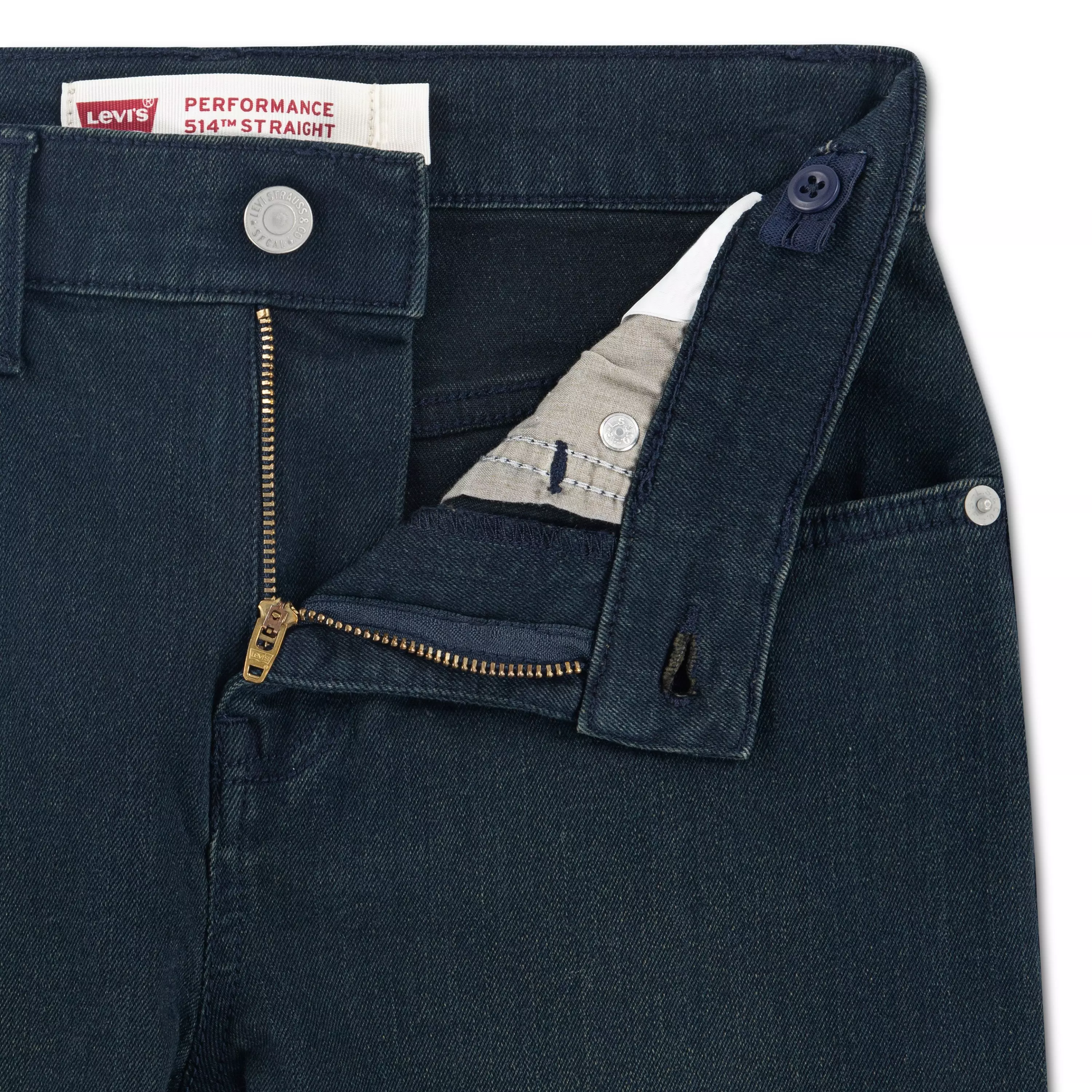 Levi's Big Boys' 514 Straight Performance Classic Black Wash Denim Jeans - BLACK