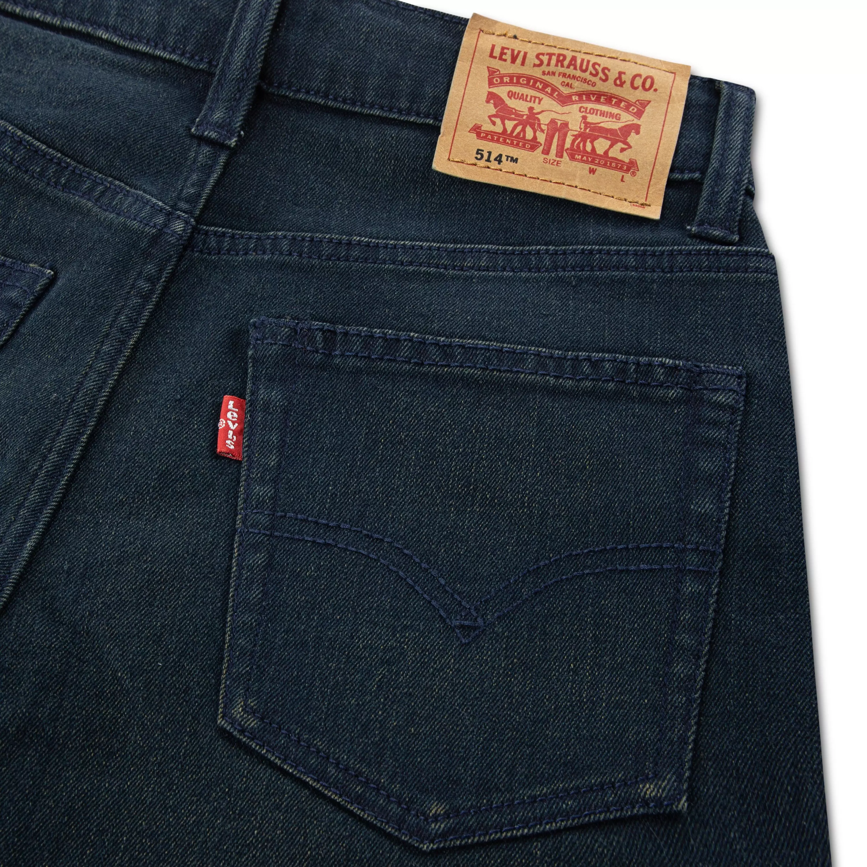 Levi's Big Boys' 514 Straight Performance Classic Black Wash Denim Jeans - BLACK