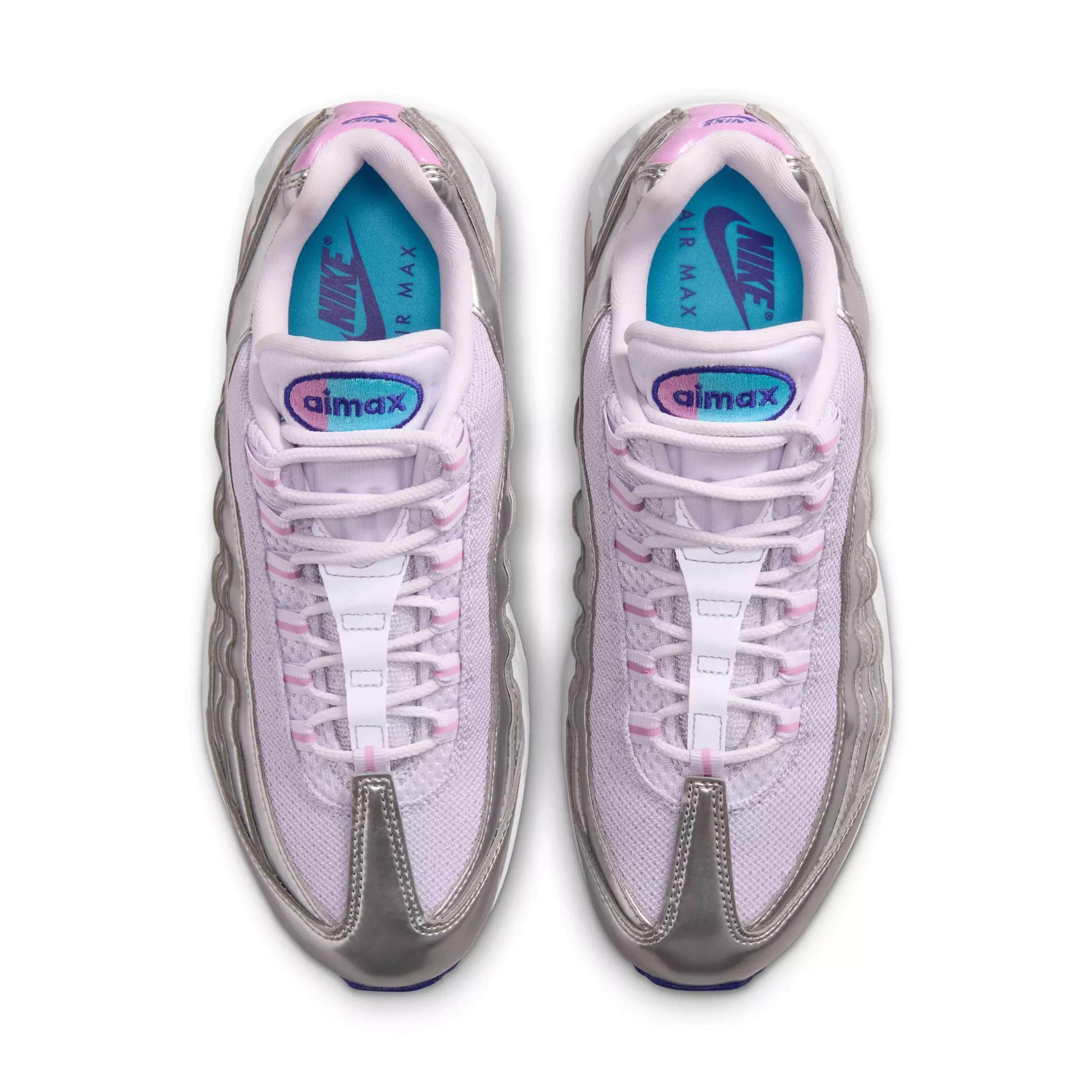 Nike Air Max 95 Big Bubble "Chrome/Barely Grape/Light Magenta/Lagoon Pulse" Women's Shoe - CHROME/GRAPE/LT MAGENTA/LAGOON