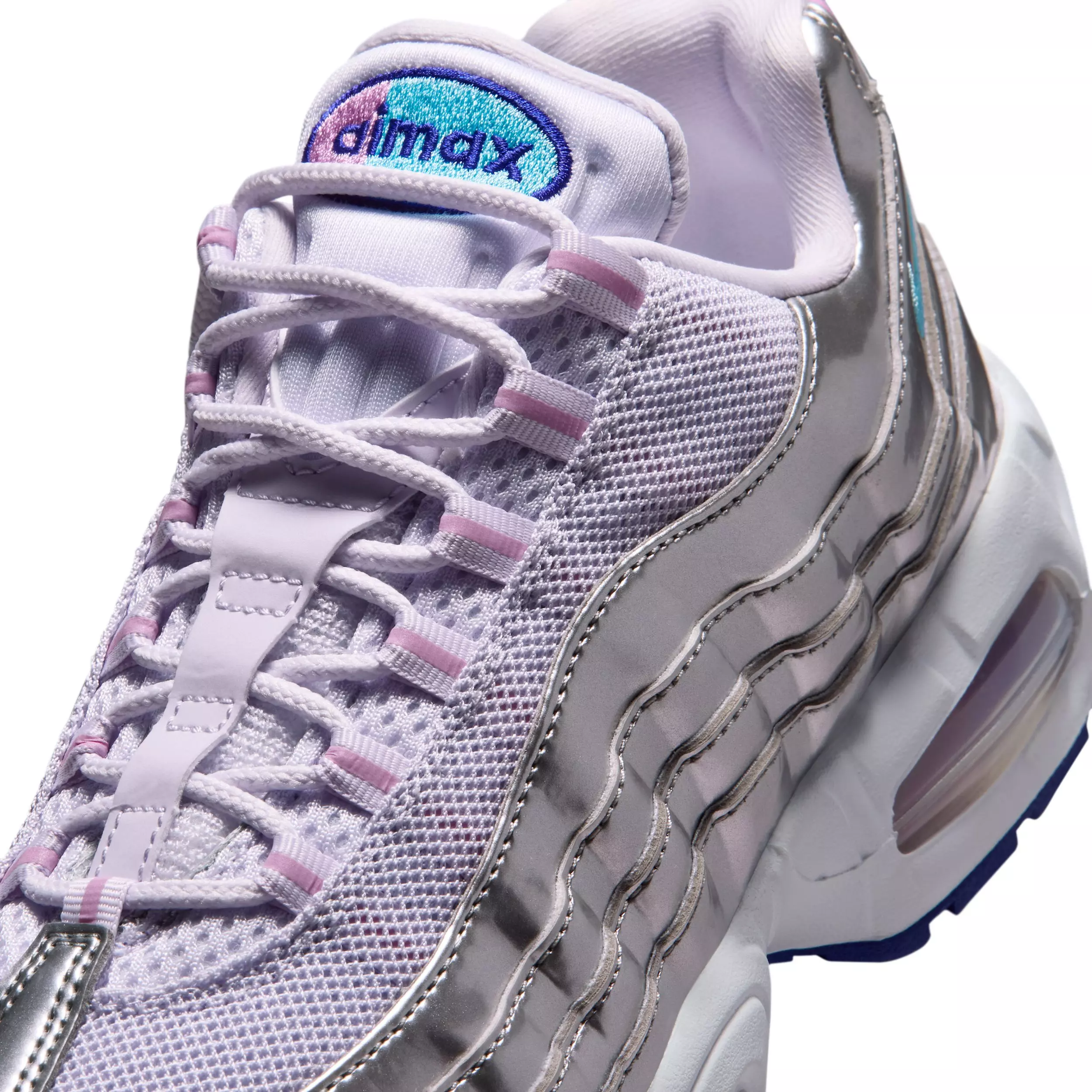 Nike Air Max 95 Big Bubble "Chrome/Barely Grape/Light Magenta/Lagoon Pulse" Women's Shoe - CHROME/GRAPE/LT MAGENTA/LAGOON