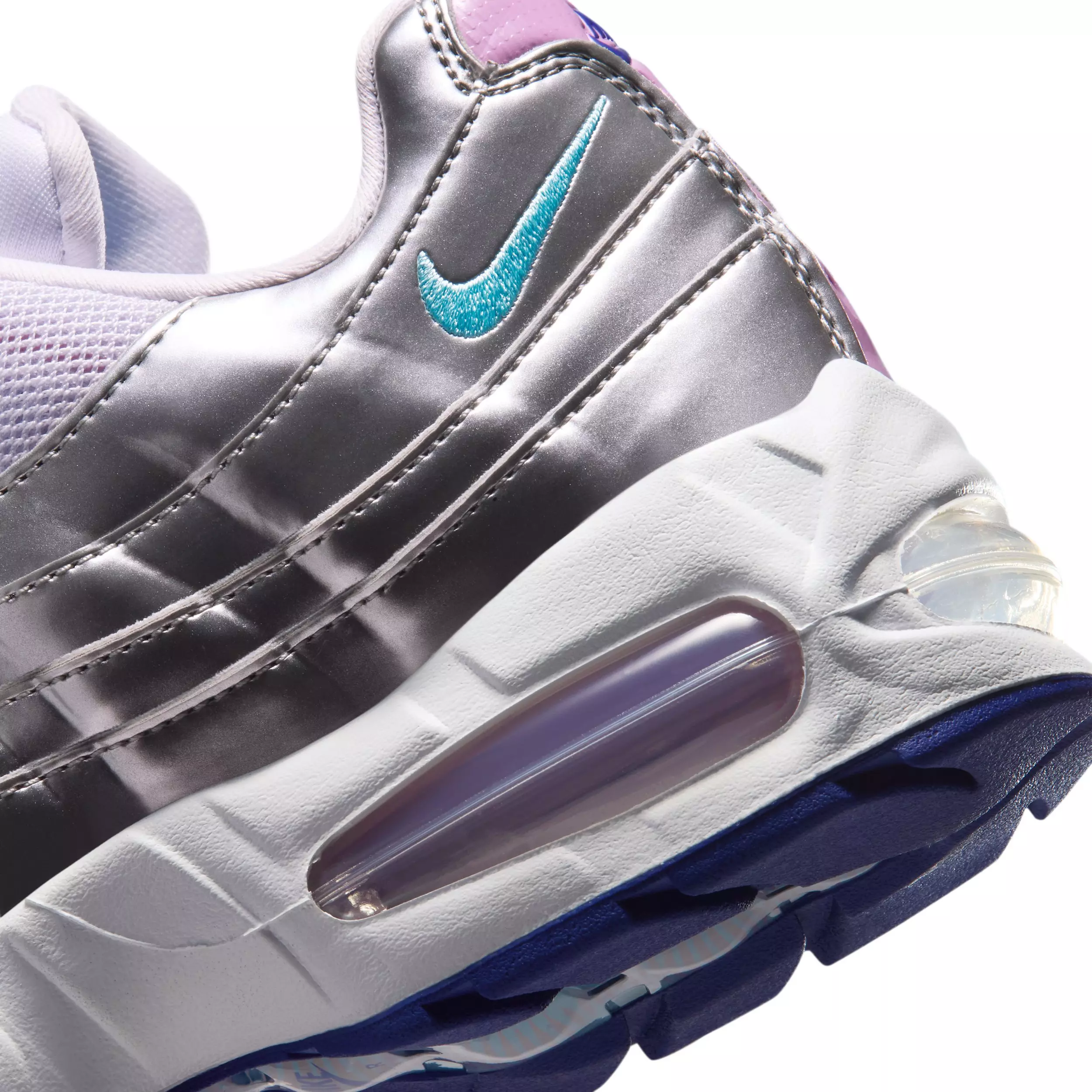 Nike Air Max 95 Big Bubble "Chrome/Barely Grape/Light Magenta/Lagoon Pulse" Women's Shoe - CHROME/GRAPE/LT MAGENTA/LAGOON