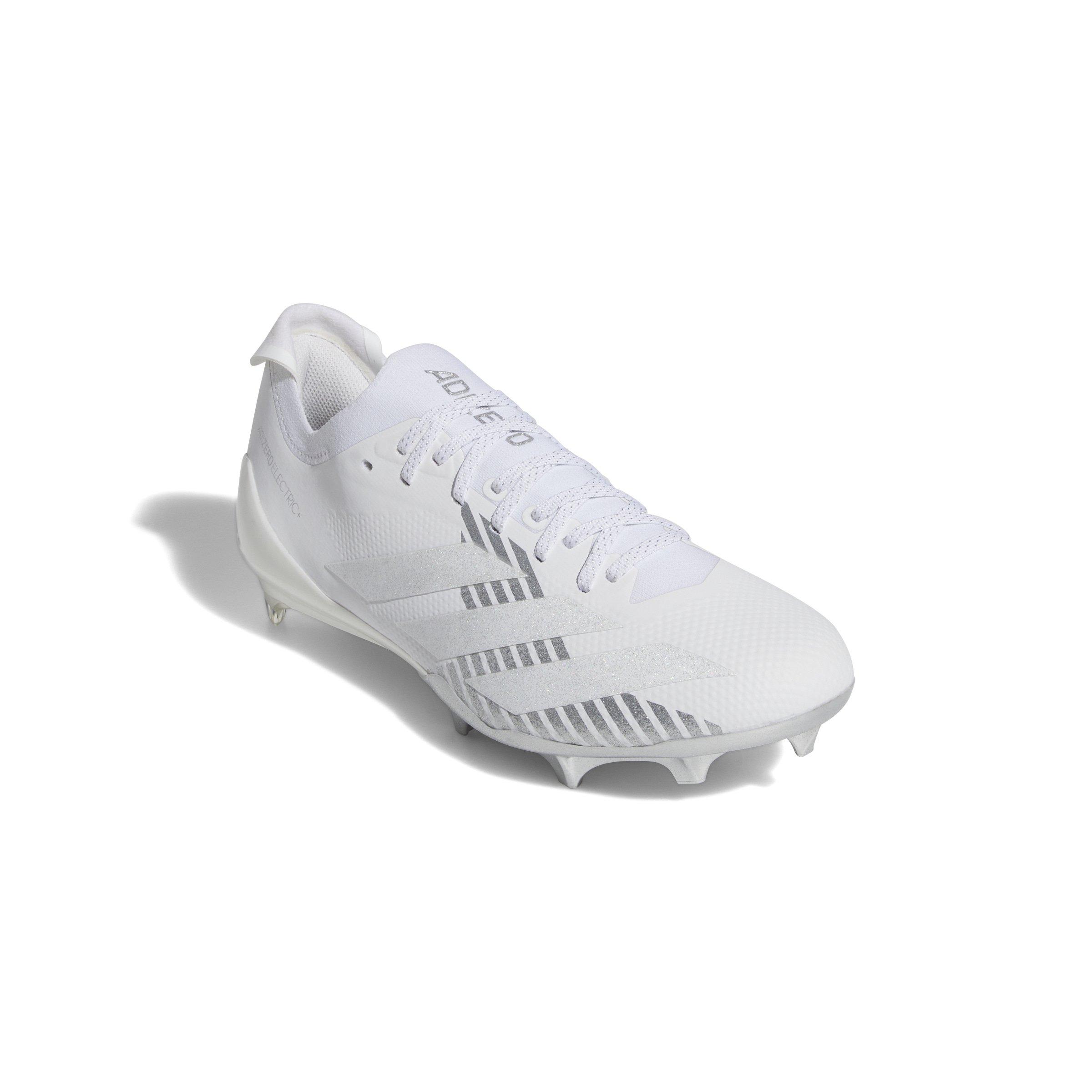 adidas Adizero Electric + "Ftwr White/Ftwr White/Silver Metallic" Men's Football Cleat - WHITE/WHITE/SILVER Thumbnail View 3