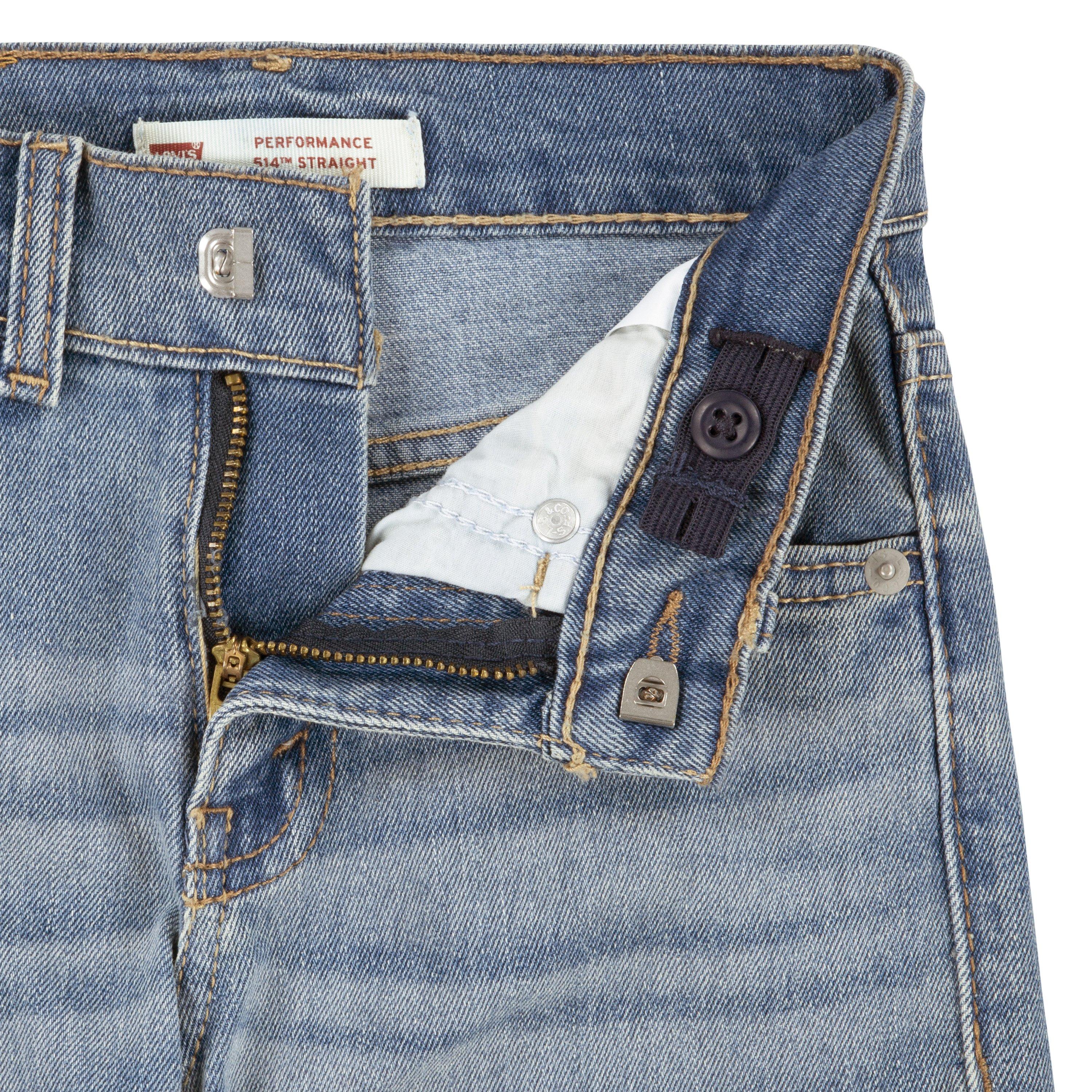 Levi's 514 Straight Performance Classic Little Boys' Light Blue Wash Wash Denim Jeans