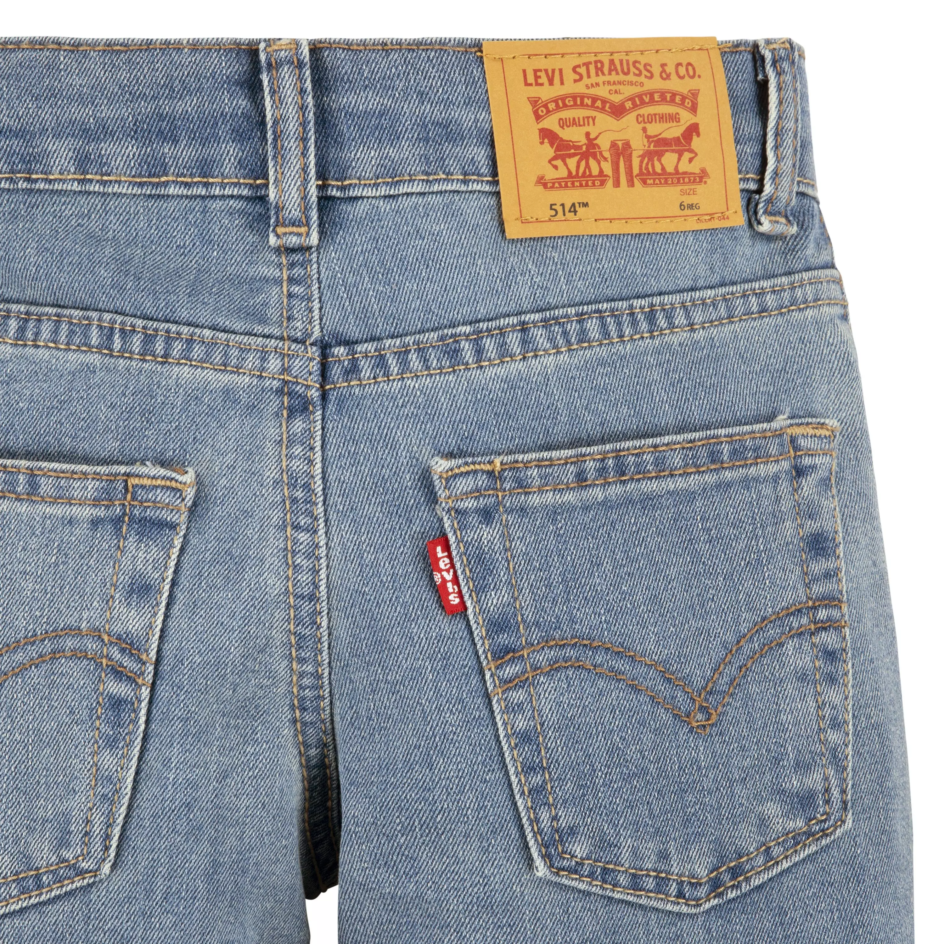 Levi's Little Boys' 514 Straight Performance Classic Light Blue Wash Wash Denim Jeans - LIGHT BLUE