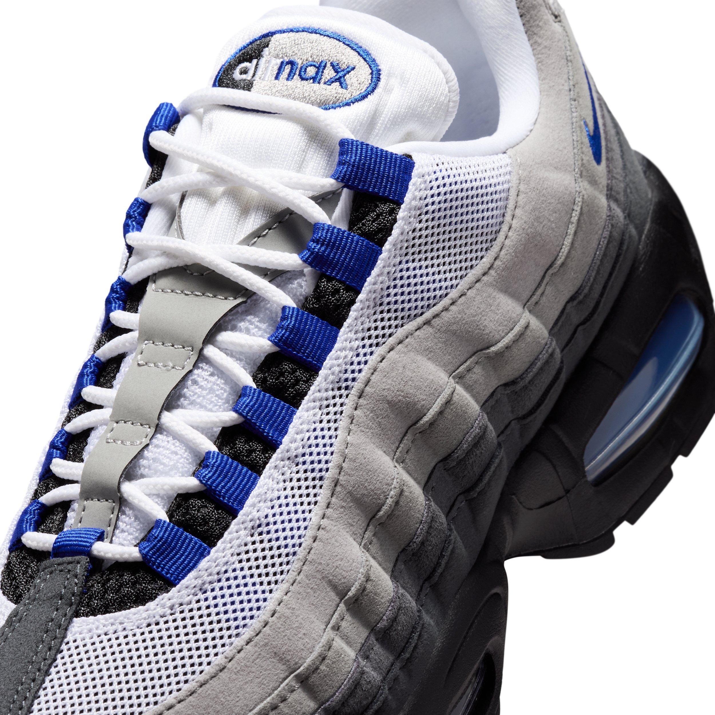 Nike Air Max 95 Big Bubble "Black/White/Medium Grey/Old Royal" Women's Shoe - BLACK/WHITE/MD GREY/ROYAL Thumbnail View 7
