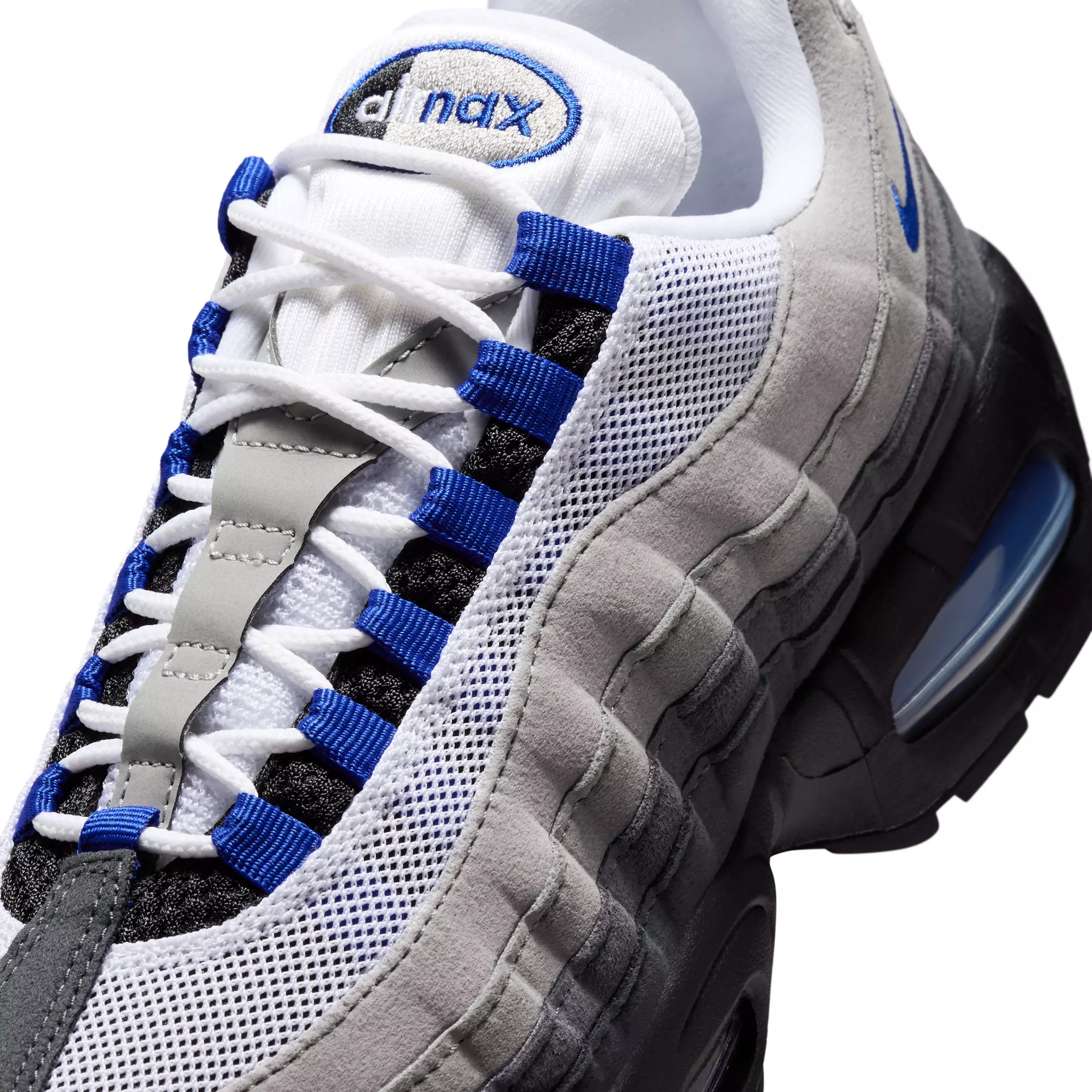 Nike Air Max 95 Big Bubble "Black/White/Medium Grey/Old Royal" Women's Shoe - BLACK/WHITE/MD GREY/ROYAL