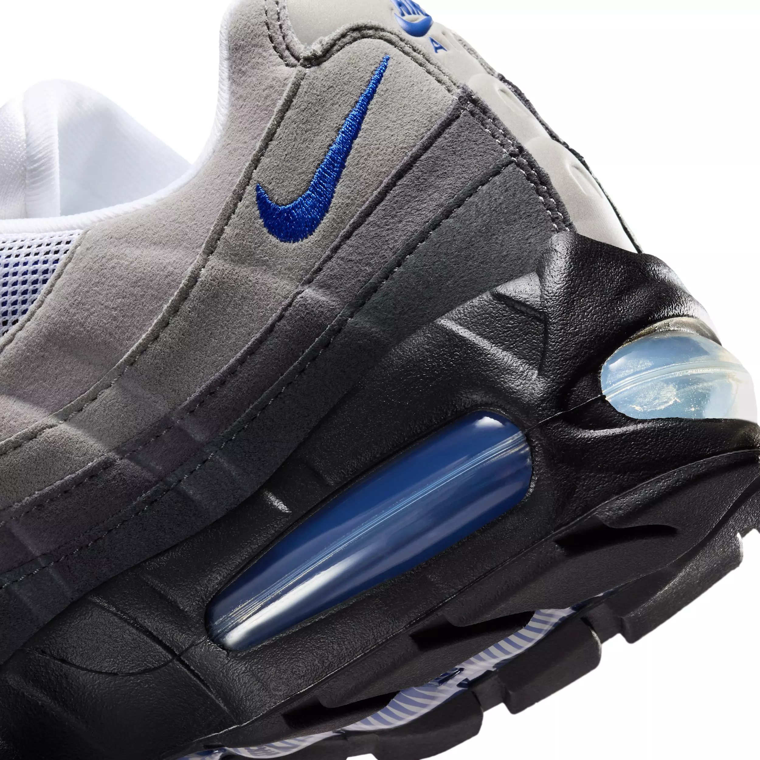 Nike Air Max 95 Big Bubble "Black/White/Medium Grey/Old Royal" Women's Shoe - BLACK/WHITE/MD GREY/ROYAL