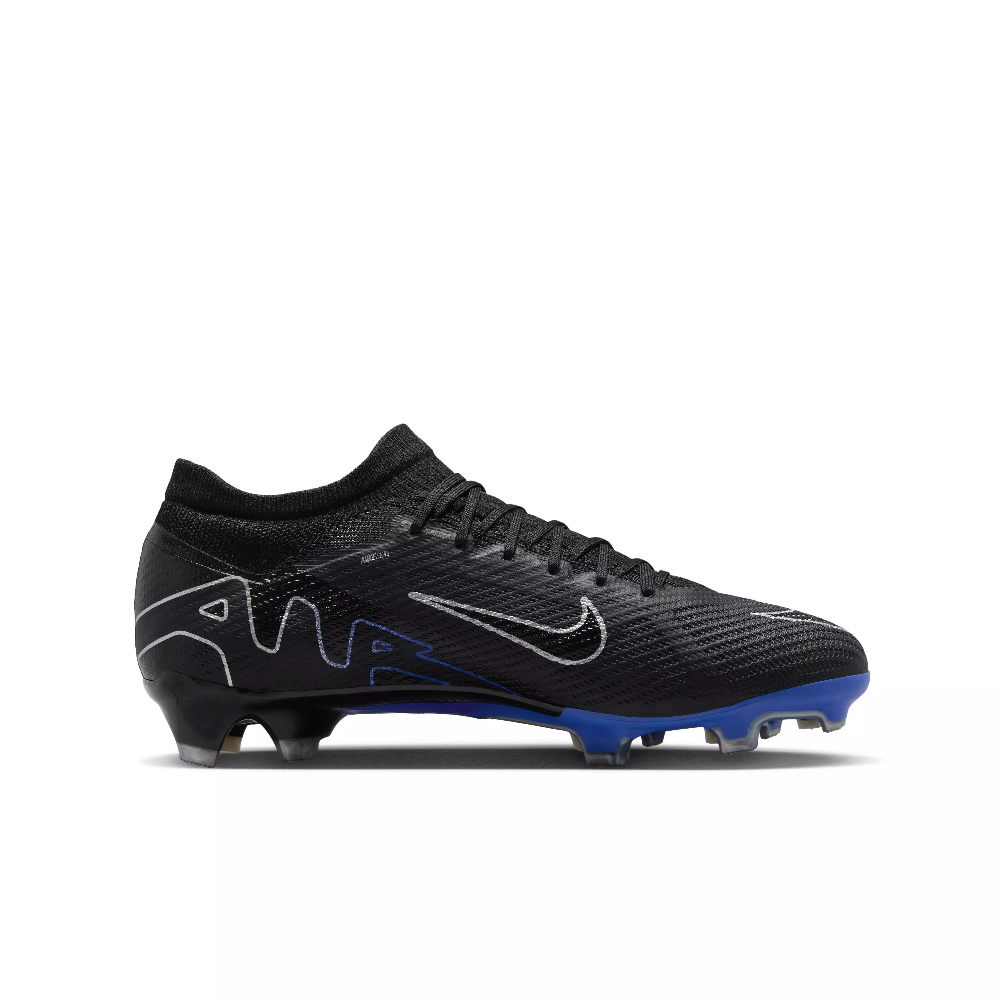 Nike Mercurial Vapor 15 Pro FG "Black/Hyper Royal/Chrome" Grade School Kids' Soccer Cleat - BLACK/ROYAL/CHROME