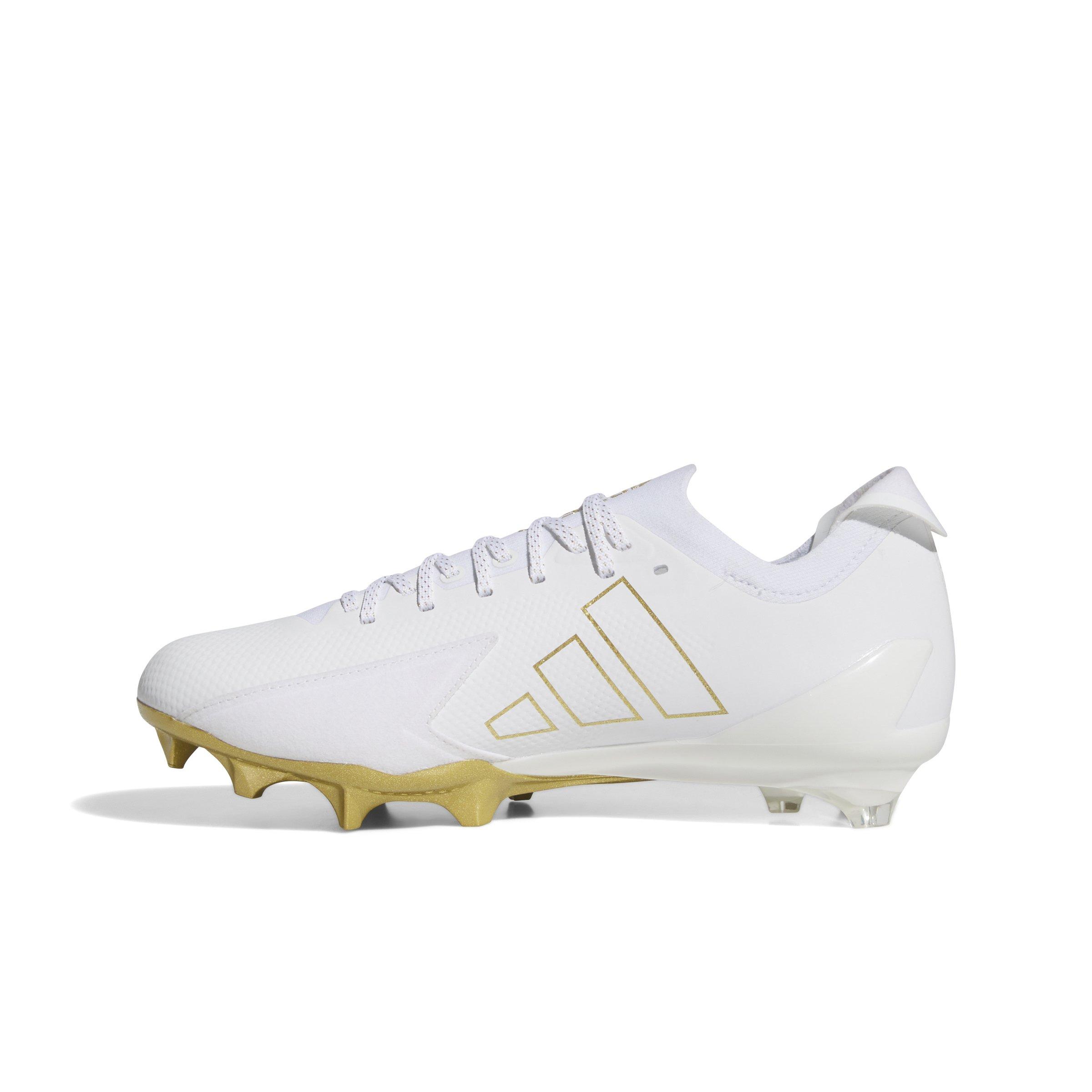adidas Adizero Electric + "Ftwr White/Ftwr White/Gold Metallic" Men's Football Cleat - WHITE/WHITE/GOLD Thumbnail View 2