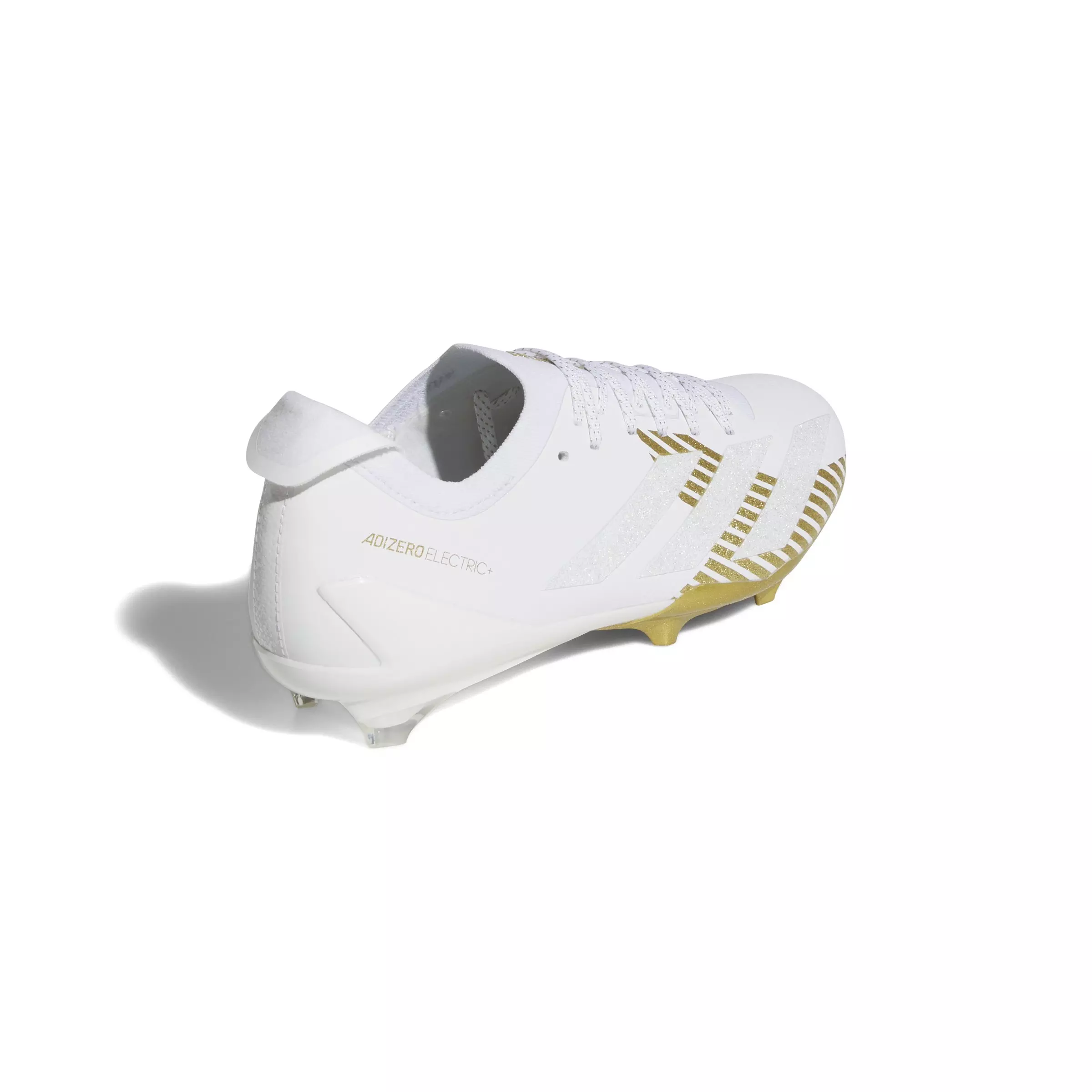 adidas Adizero Electric + "Ftwr White/Ftwr White/Gold Metallic" Men's Football Cleat - WHITE/WHITE/GOLD