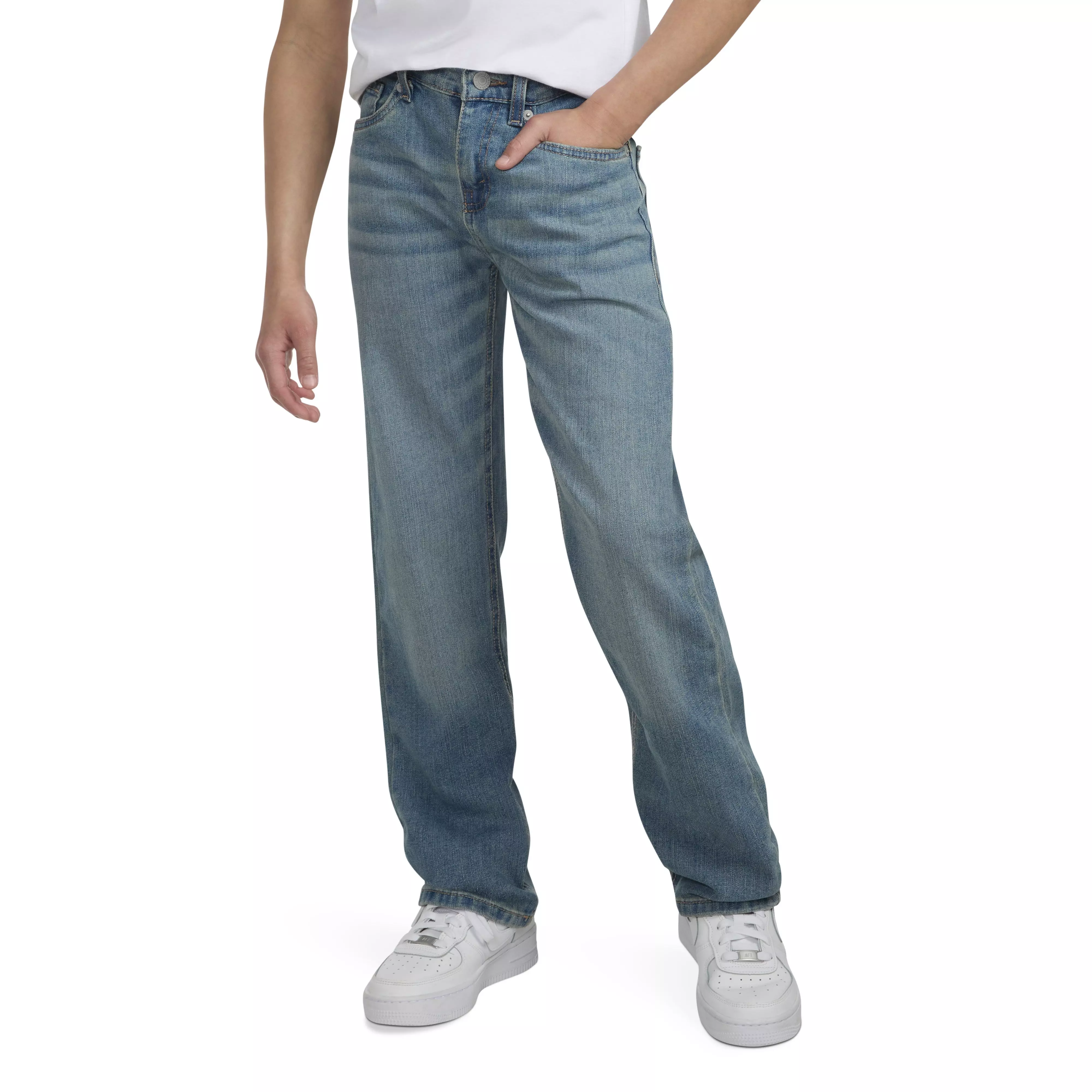 Levi's Big Boys' 514 Straight Performance Classic Light Blue Wash Denim Jeans - LIGHT BLUE