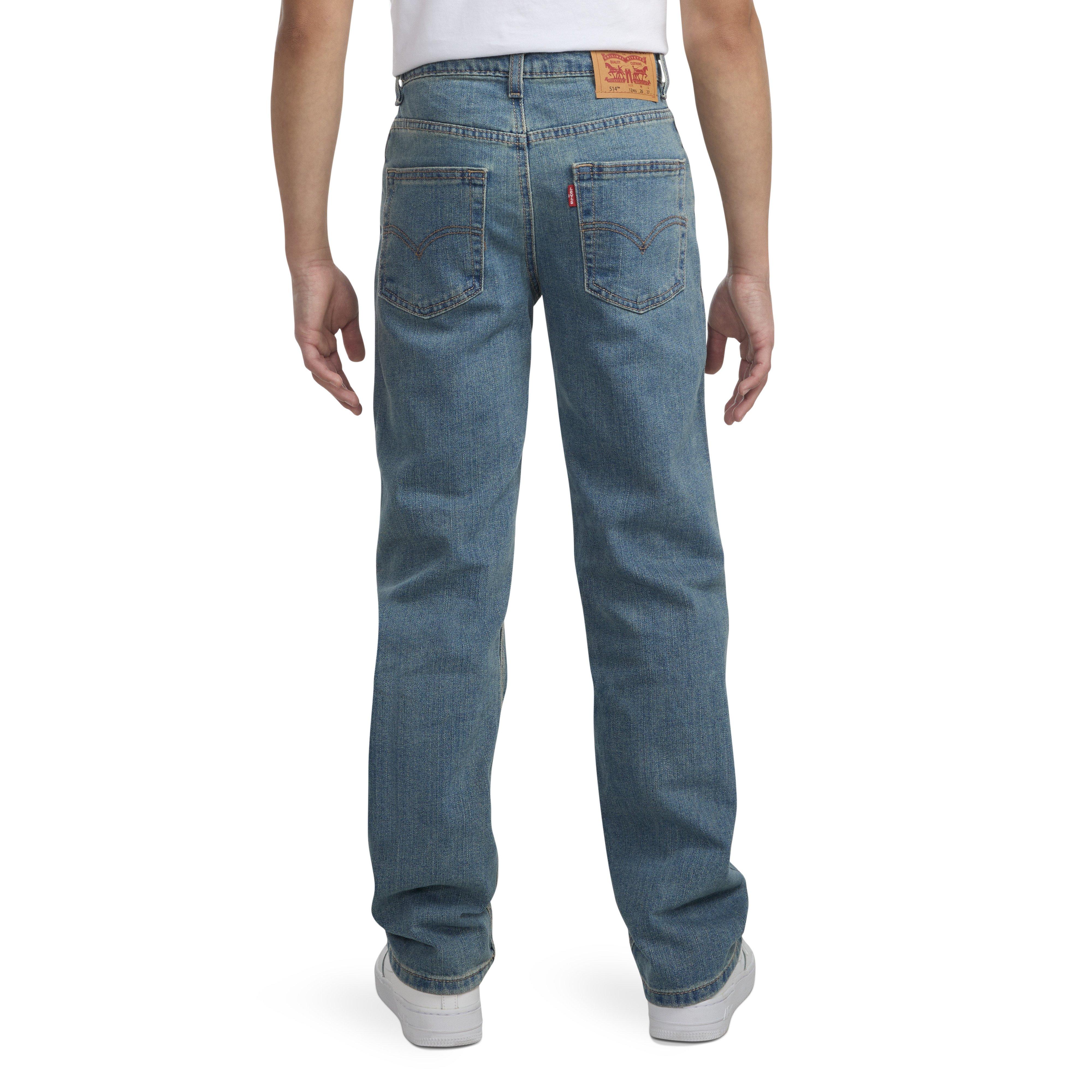 Levi's 514 Straight Performance Classic Big Boys' Light Blue Wash Denim Jeans