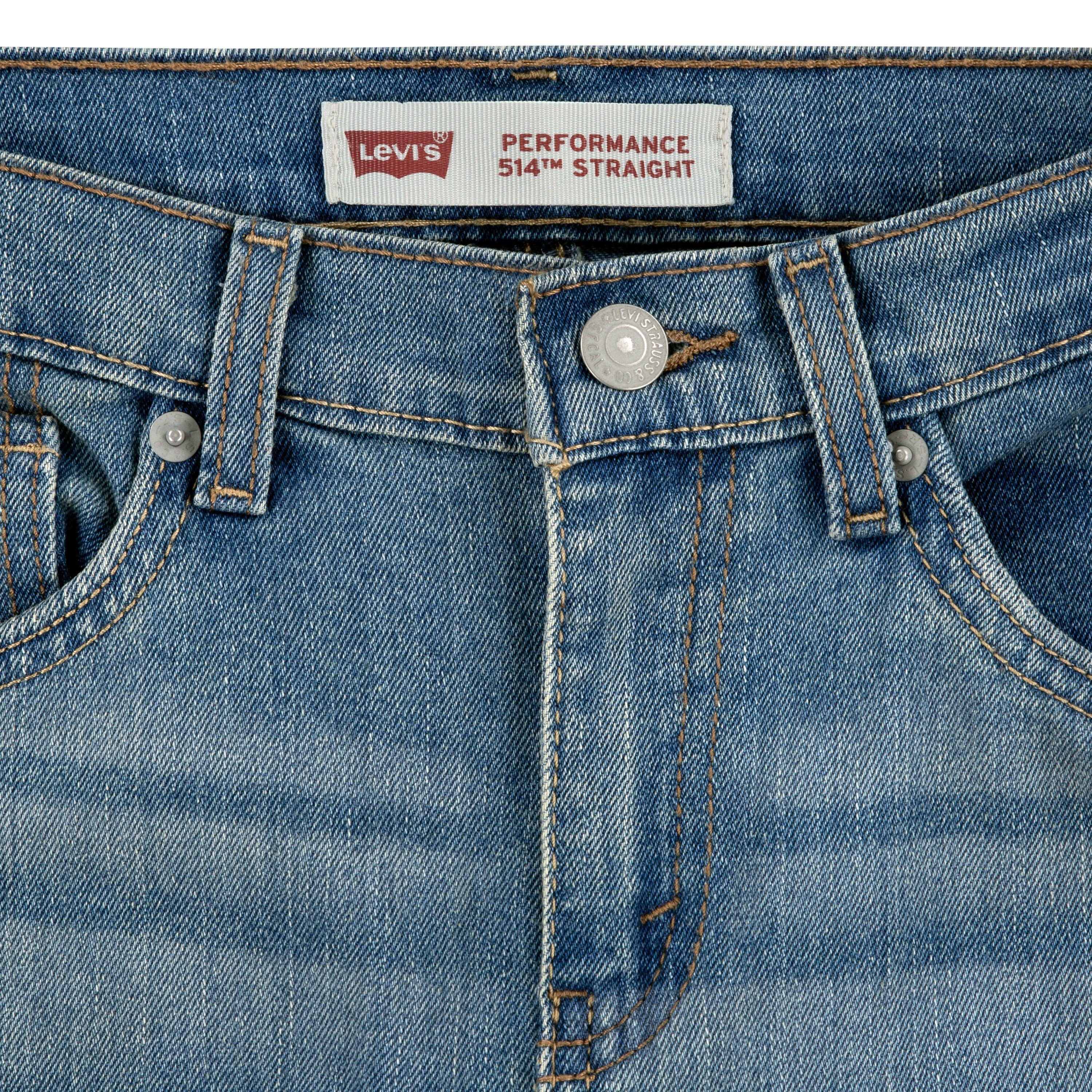 Levi's 514 Straight Performance Classic Big Boys' Light Blue Wash Denim Jeans