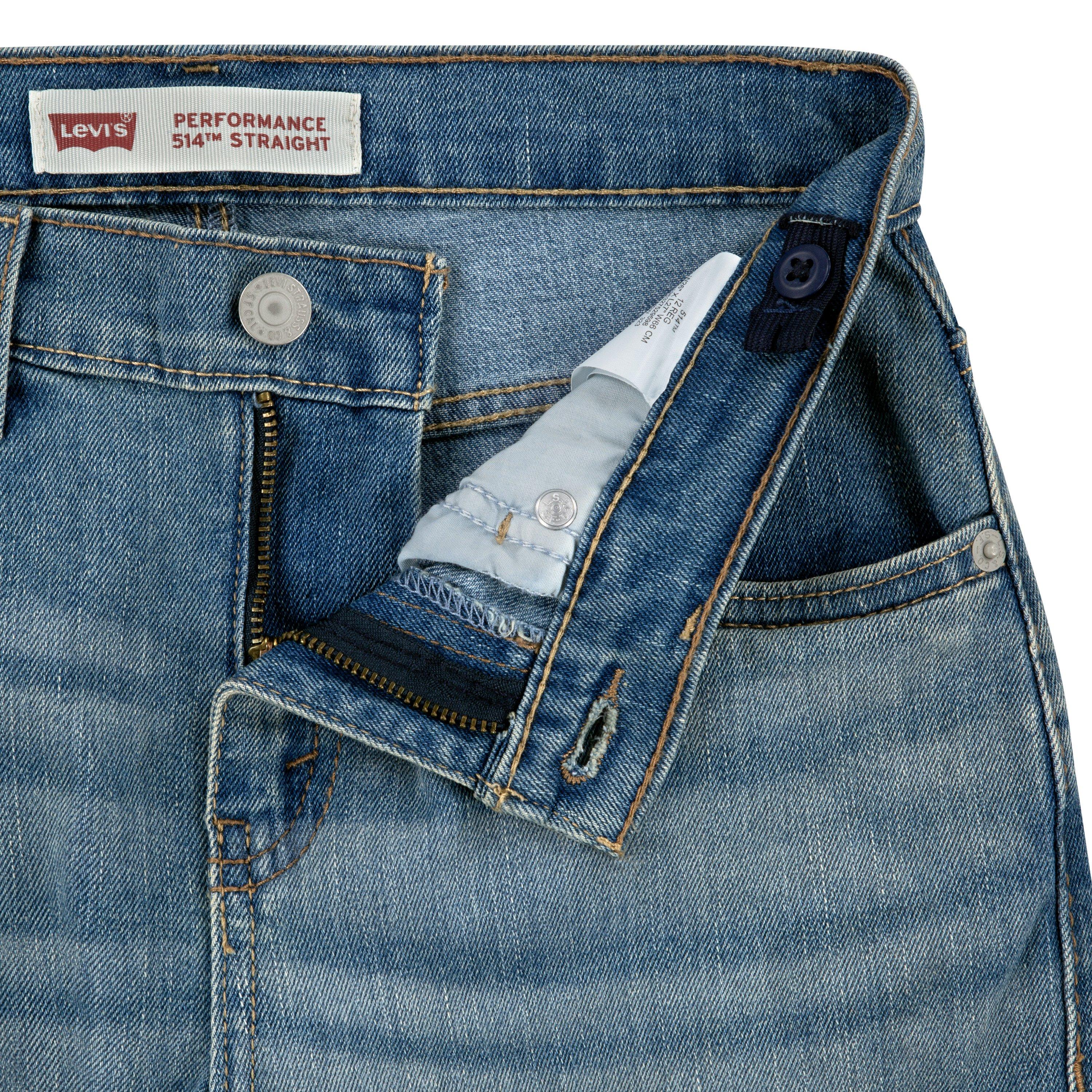 Levi's 514 Straight Performance Classic Big Boys' Light Blue Wash Denim Jeans