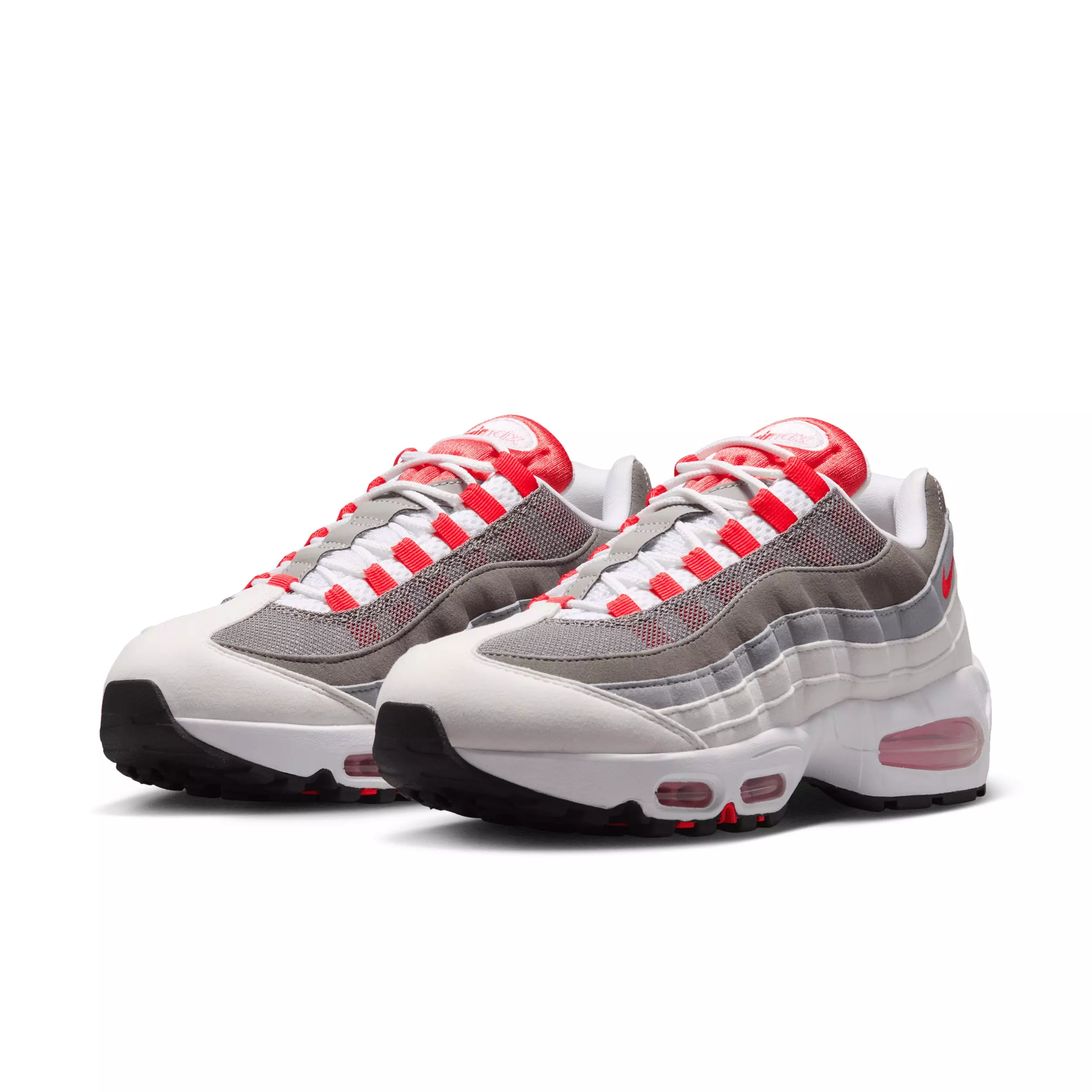 Nike Air Max 95 Big Bubble "White/Pink Rise/Wolf Grey/Light Crimson" Women's Shoe - WHITE/PINK/GREY/LT CRIMSON