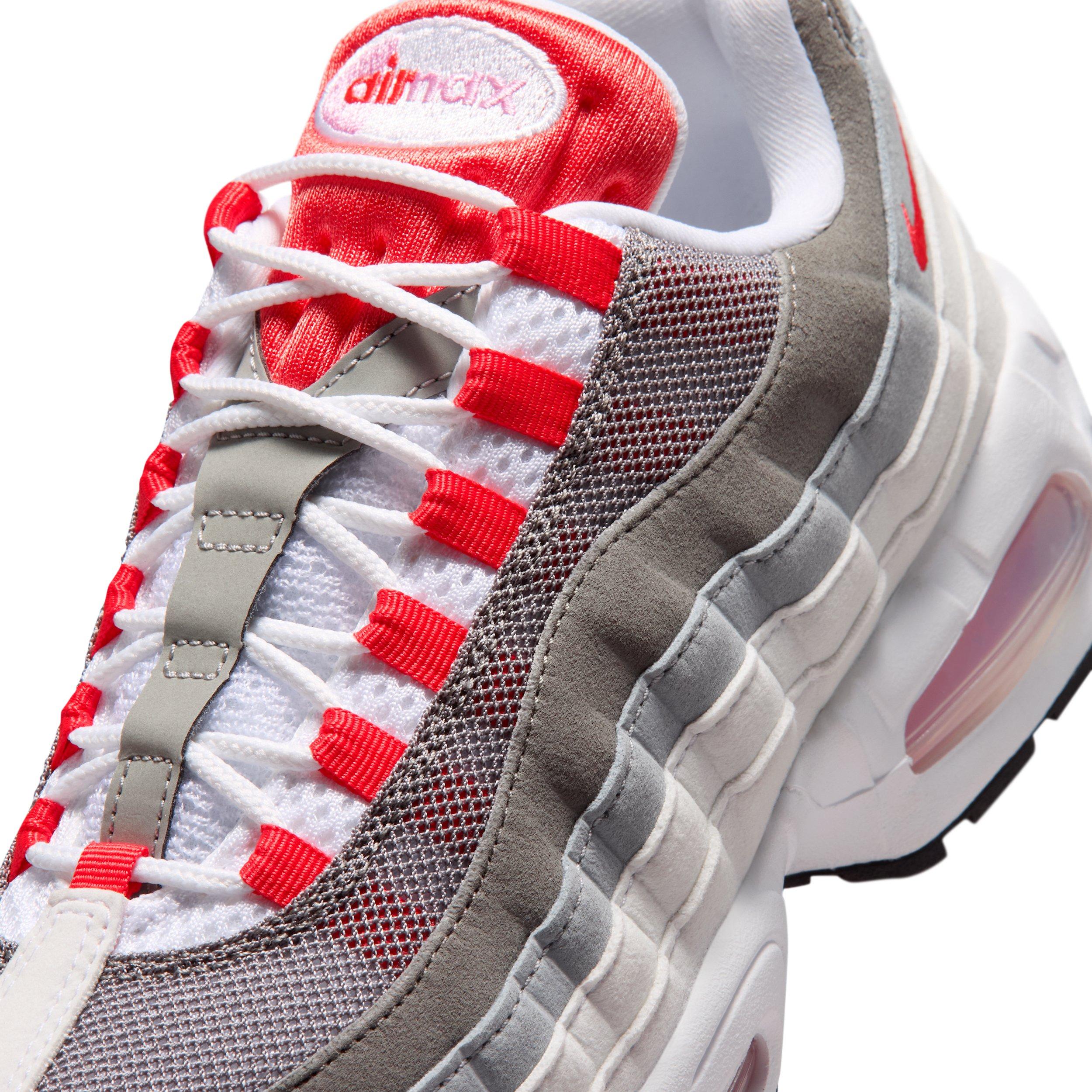 Nike Air Max 95 Big Bubble "White/Pink Rise/Wolf Grey/Light Crimson" Women's Shoe - WHITE/PINK/GREY/LT CRIMSON